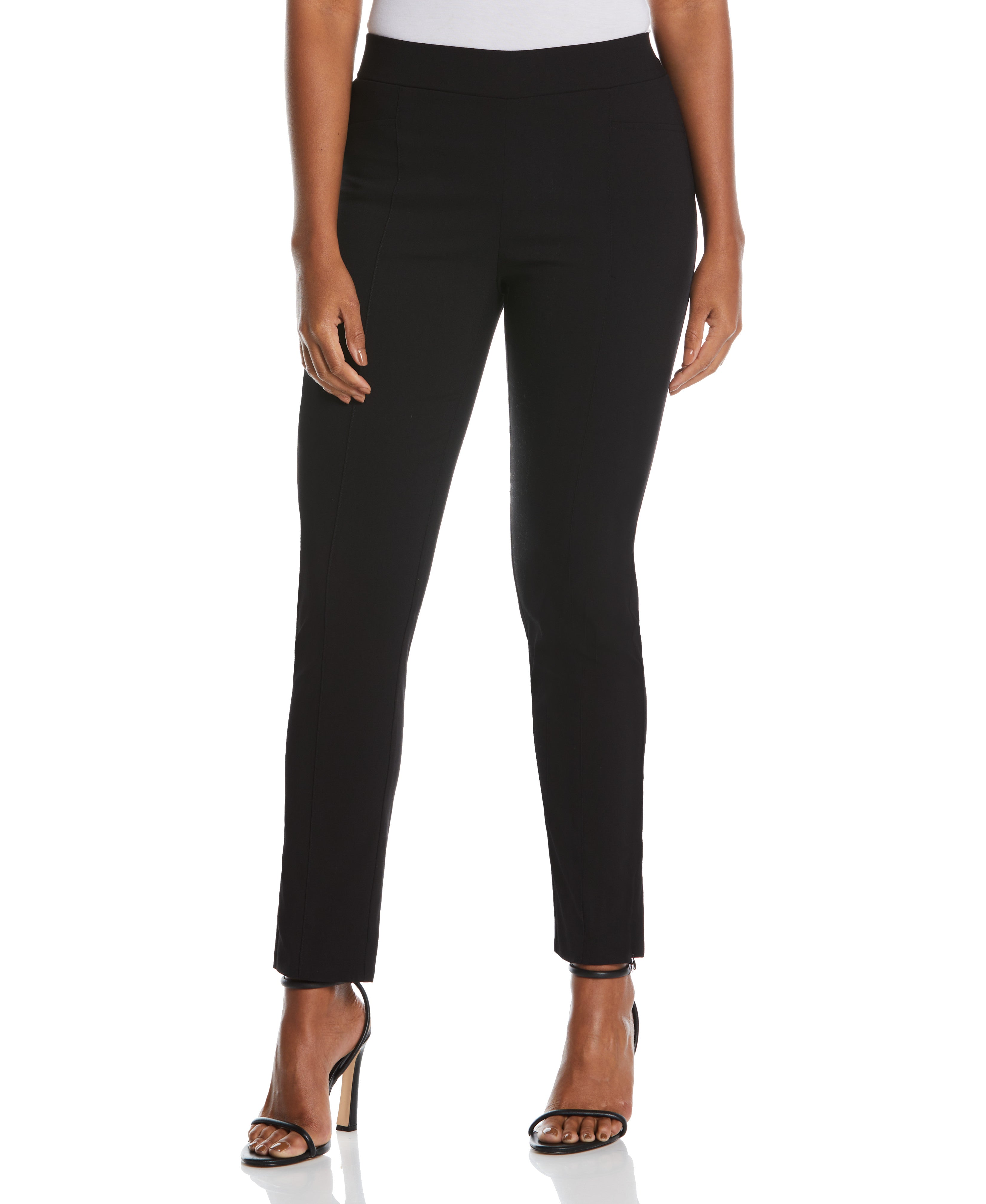 Stretch Slim Leg Front Seam Pants for Women - Comfort Fit & Tummy Control - Perfect for Work, Travel & Everyday Wear
