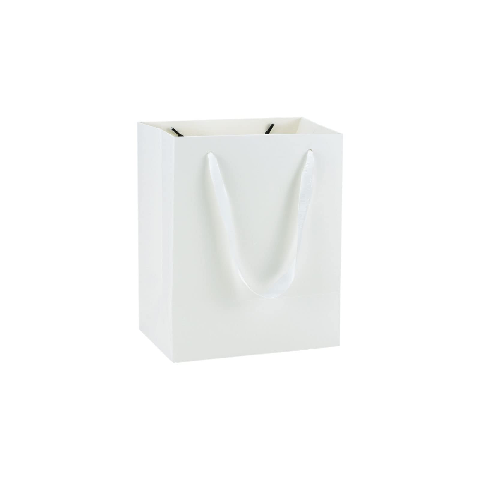 HUAPRINT White Paper Gift Bags with Handles - 30 Pack 8x5x10 Inch Shopping Bags for Retail, Wedding Favors, Party Supplies & Merchandise - Perfect for Clothing Stores, Business Packaging & Craft Gifts