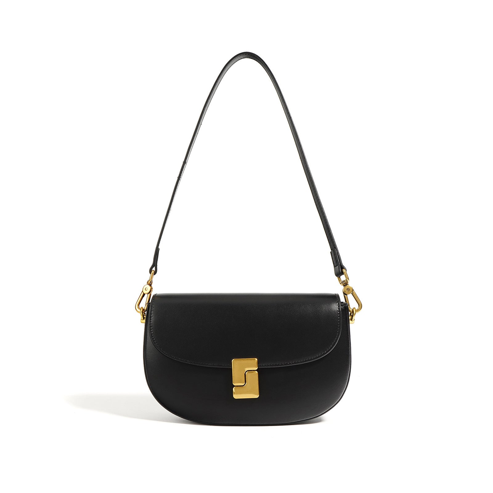Minimalist Leather Saddle Bag for Women - Vintage Crossbody Purse with Adjustable Strap - Perfect for Everyday Use, Travel & Date Nights