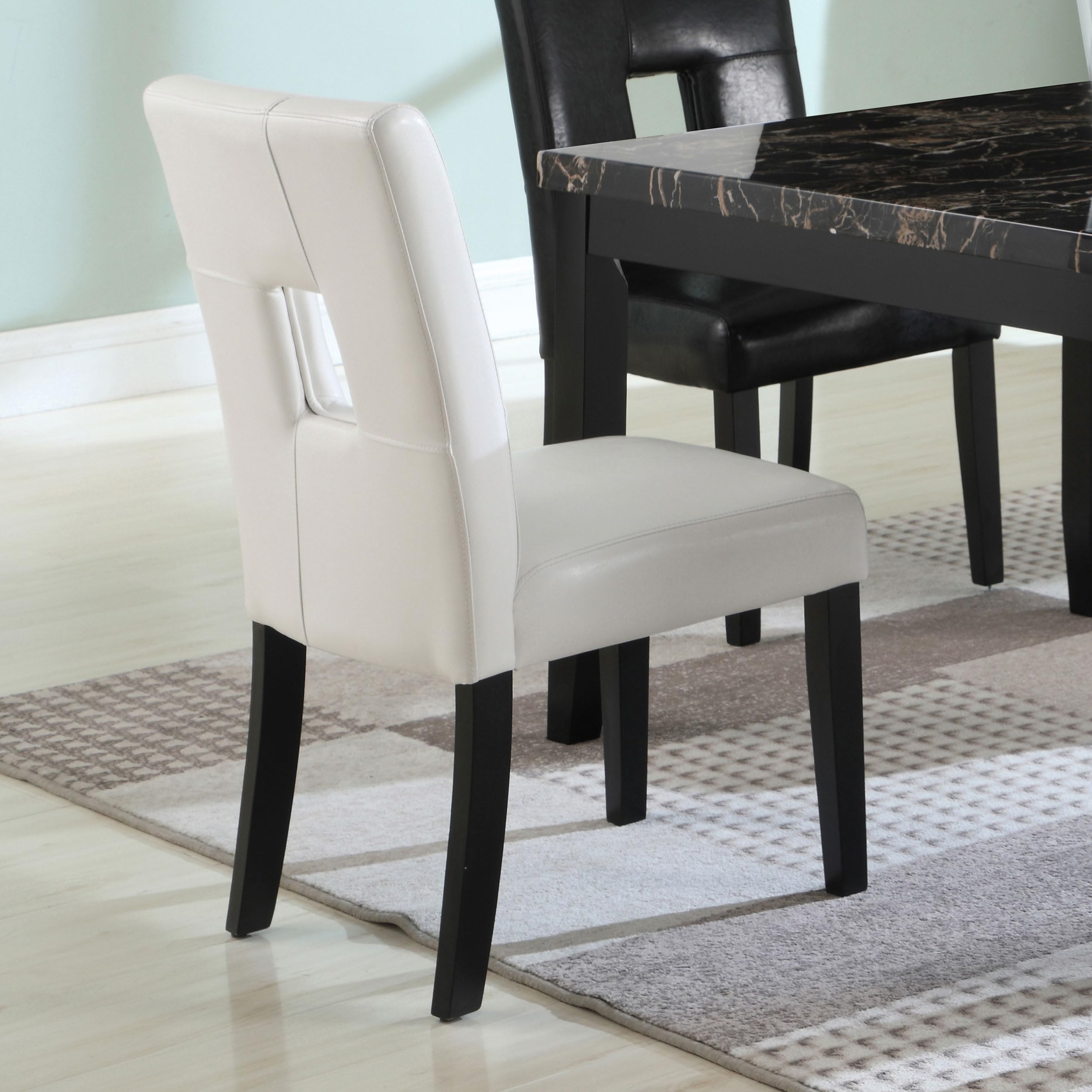 White Coaster Furniture Dining Chair 103612WHT - Modern Kitchen & Dining Room Accent Chair for Home, Restaurant, and Office Use