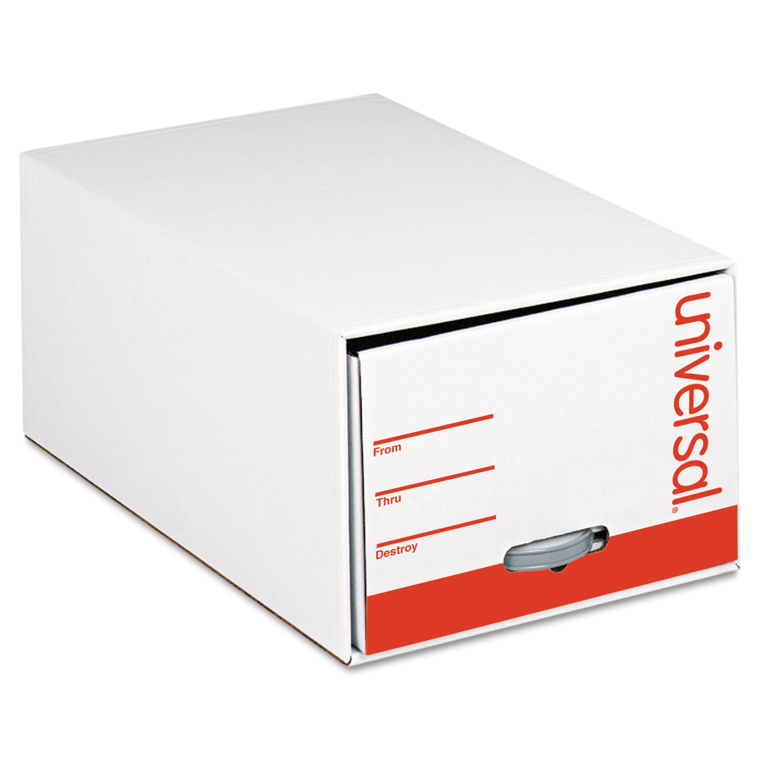 UNV85120 - Universal Storage Box Drawer Files Organizer for Office, Home & School - Plastic File Organizer with Drawers for Documents, Papers, Stationery & Office Supplies