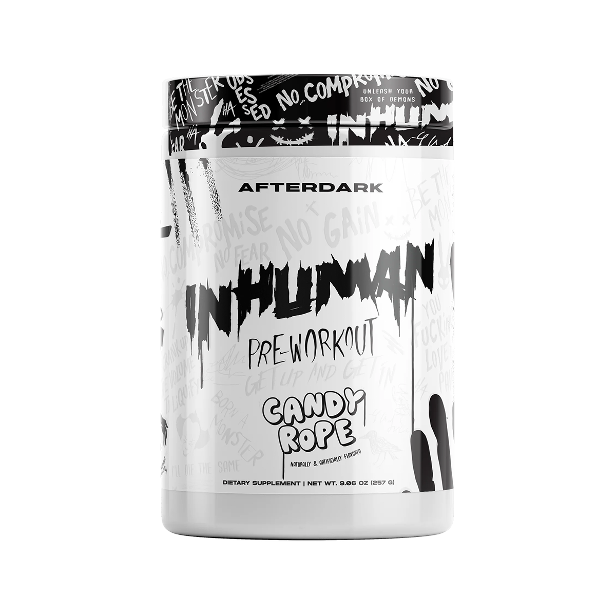 AfterDark InHuman Pre Workout Powder 257g - Energy Booster & Muscle Performance Supplement for Gym, Bodybuilding & Intense Workouts