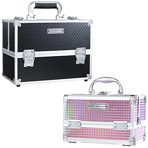 Portable Makeup Train Case for Women - Professional Cosmetic Organizer with Jewelry Storage | Perfect for Travel, Salon & Home Beauty Organization