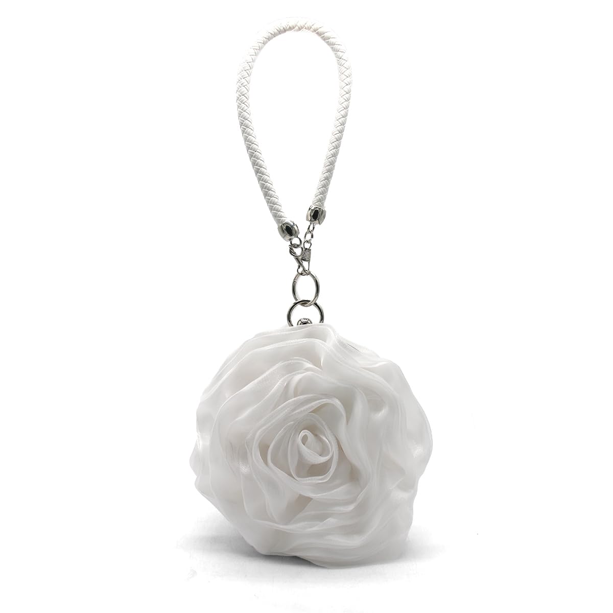 Elegant Rose Shaped Evening Clutch Purse - Soft Satin Floral Wristlet Handbag for Women | Perfect for Weddings, Parties & Special Occasions