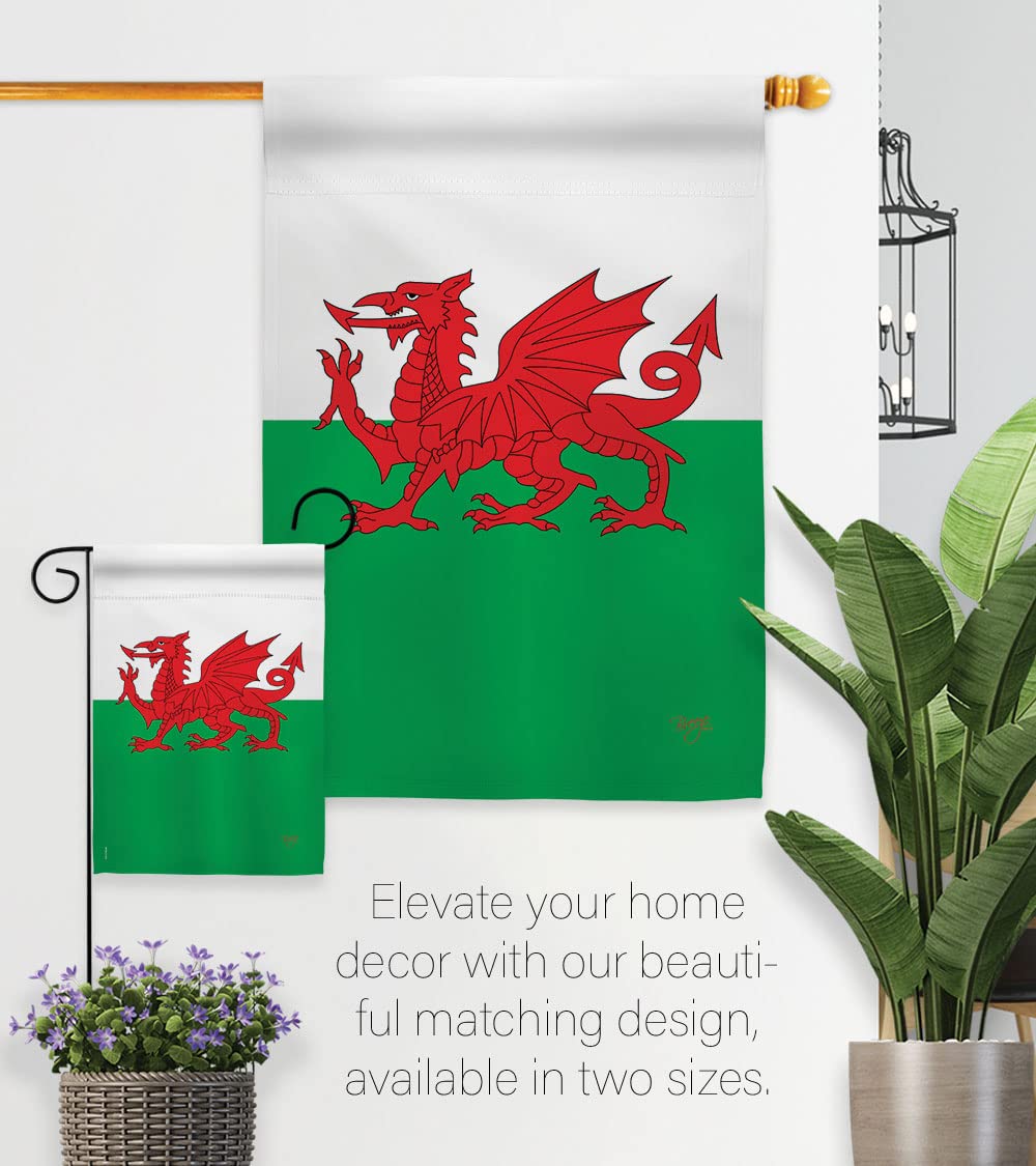 Wales Nationality Decorative Flag Set 28x40