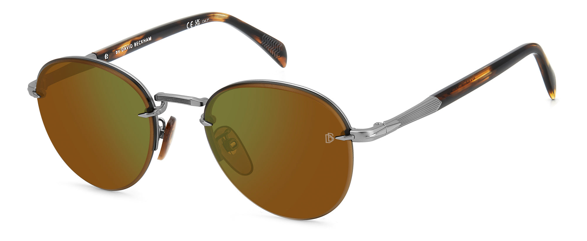 David Beckham DB1173/S Sunglasses - Polarized Aviator Style for Men & Women - Perfect for Driving, Travel & Outdoor Activities