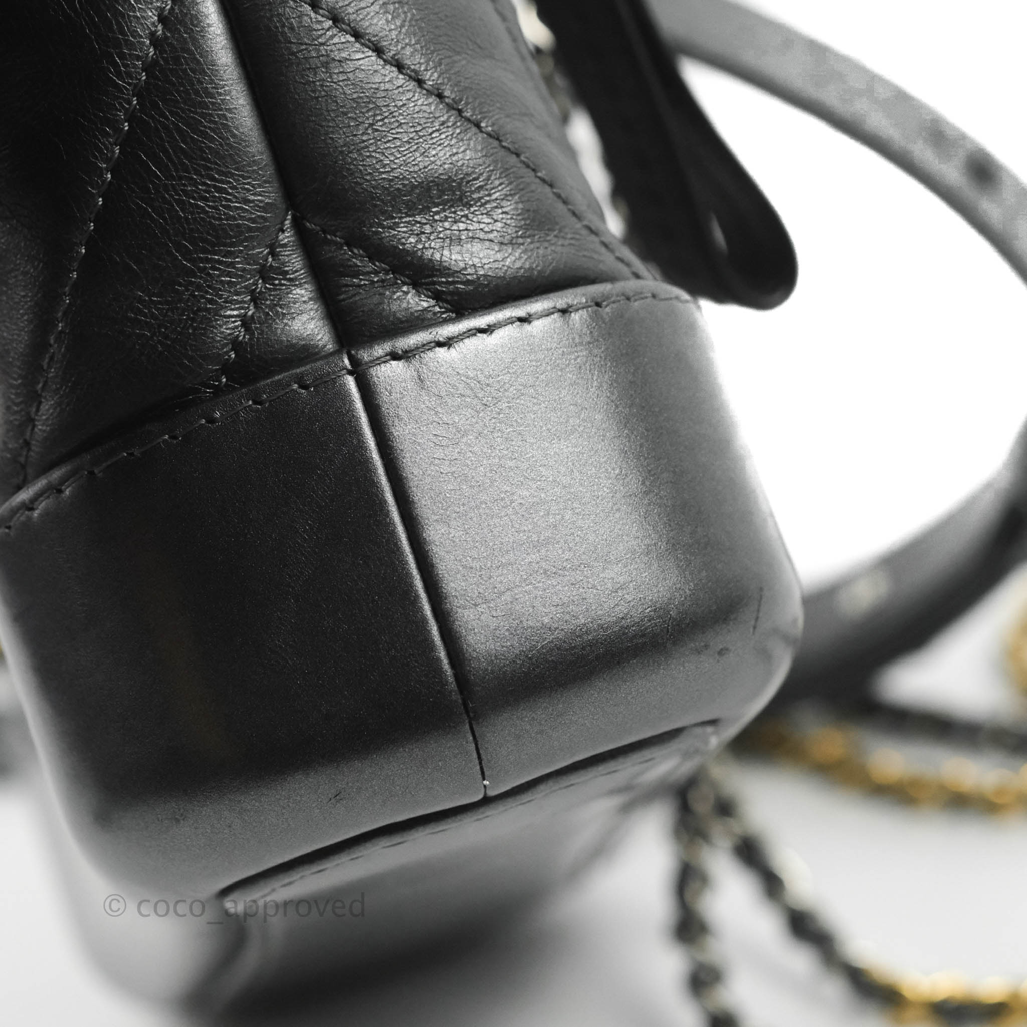 Chanel Chevron Small Gabrielle Hobo Bag in Iridescent Dark Grey Calfskin with Mixed Hardware - Perfect for Everyday Use, Work & Evening Events