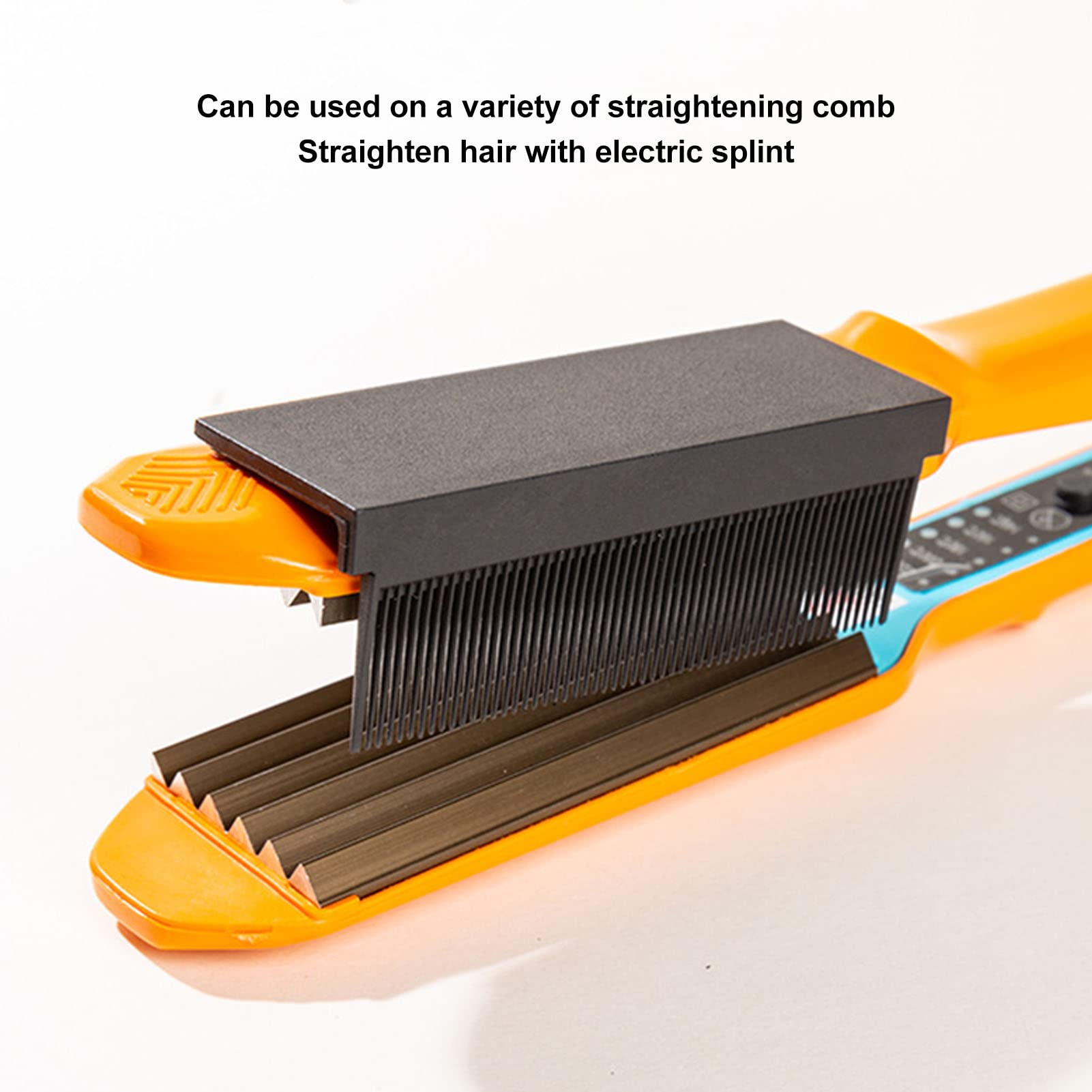 Professional Hair Straightening Comb - Wide Tooth Electric Styling Comb for Smooth & Frizz-Free Hair - Perfect for Home & Salon Use (Black)