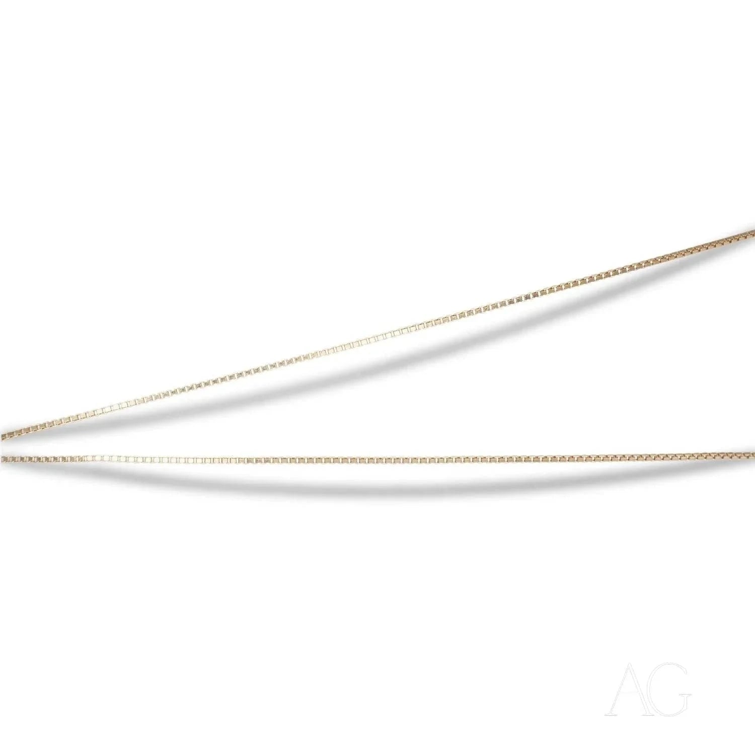 14K Gold Box Chain Necklace for Women - Elegant & Durable 14 Karat Solid Gold Jewelry - Perfect for Gifts, Parties & Everyday Wear