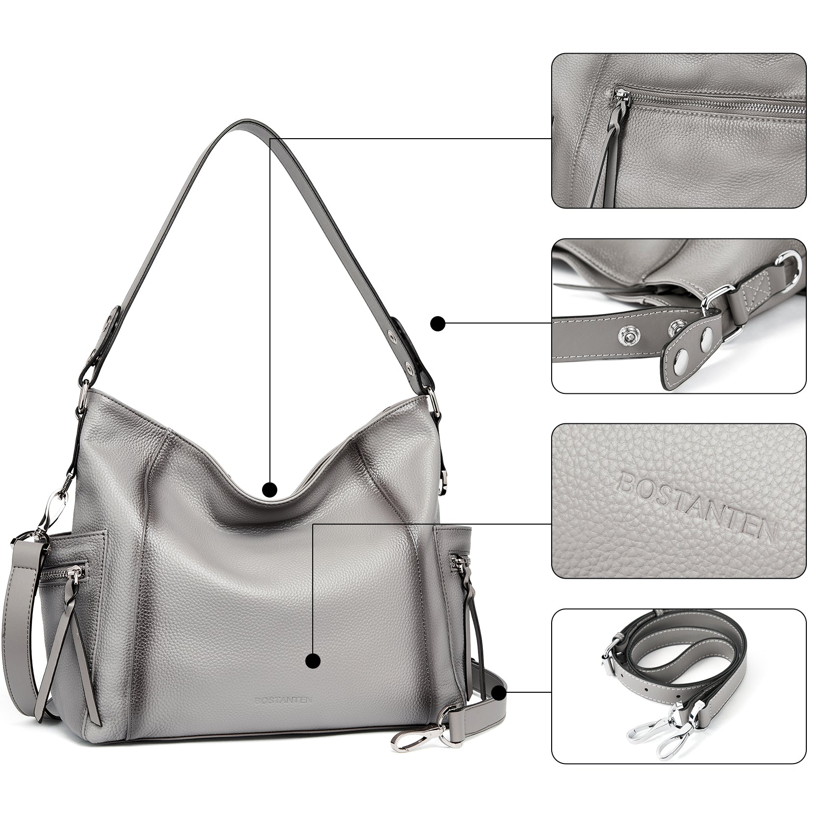 Genuine Leather Hobo Handbags for Women - Premium Quality & Stylish Design - Perfect for Everyday Use, Work & Travel