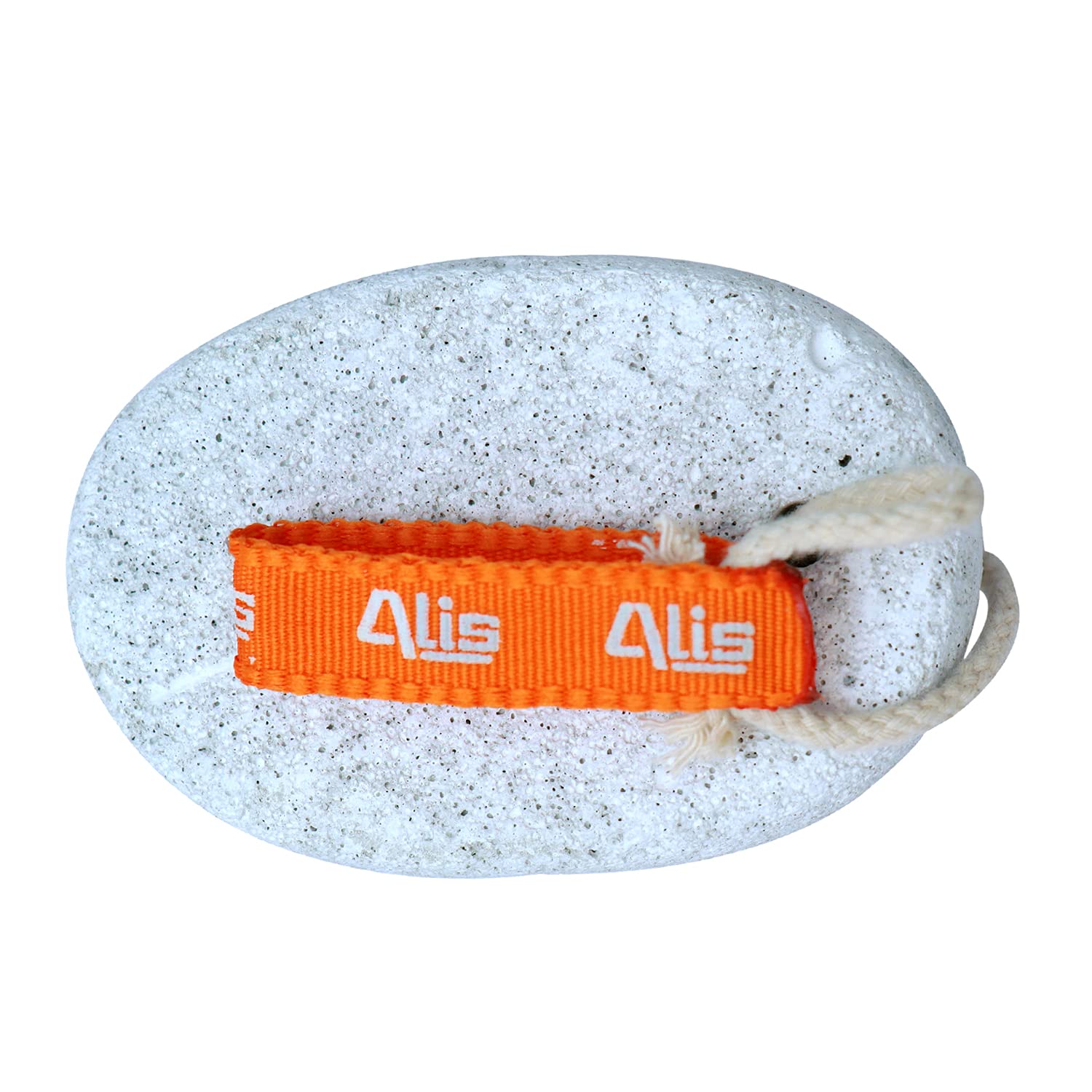 Natural Lava Pumice Stone for Dead Skin Removal – Callus & Corn Remover for Feet, Heels, Elbows & Hands – Exfoliating Pedicure Tool for Men & Women – Dry Skin Scrubber for Soft & Healthy Feet – Perfect for Home Spa, Pedicure & Foot Care Routine – Pack of 1 (White Round Shape)