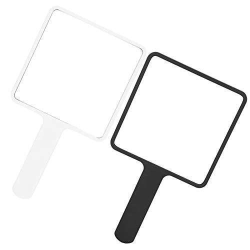 Eco-Friendly Handheld Makeup Mirror with Rounded Angle Frame - Durable, Portable & Lightweight for Home, School Dorm & Travel | Perfect for Makeup Application, Salon Use & Beauty Routines