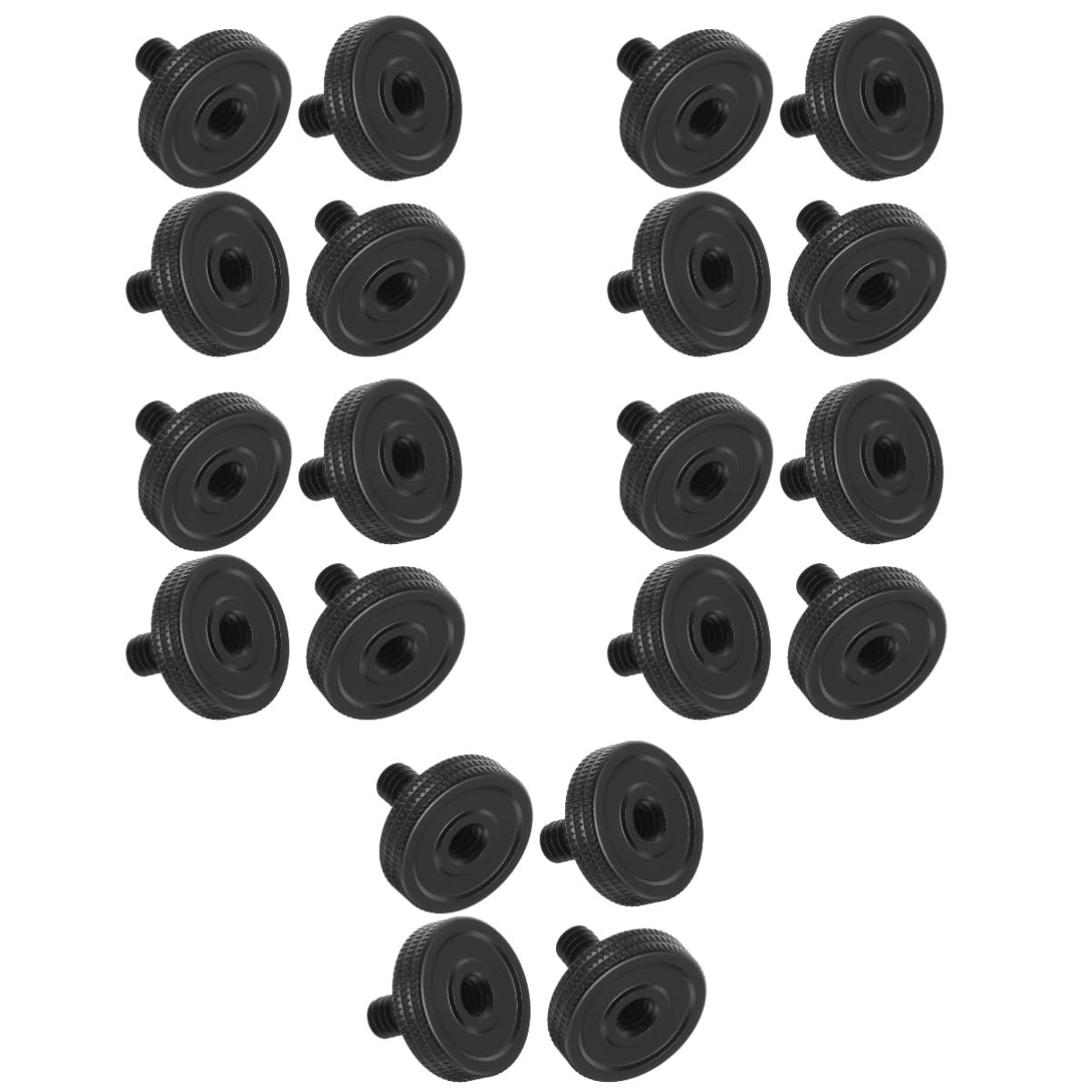 20 Pcs Aluminum Alloy Camera Thumb Screws for Action Tripods - Quick Release Adapter with Double Teeth Spiral Design - Perfect for DSLR, Mirrorless Cameras and Video Equipment Mounting