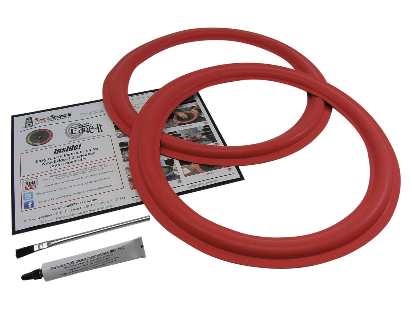 Cerwin Vega 15 Inch Foam Speaker Repair Kit FSK-15AR (Pair) - High-Quality Replacement Foam Surrounds for Woofer Speakers - Perfect for Home Theater, Car Audio, and Studio Monitor Repair
