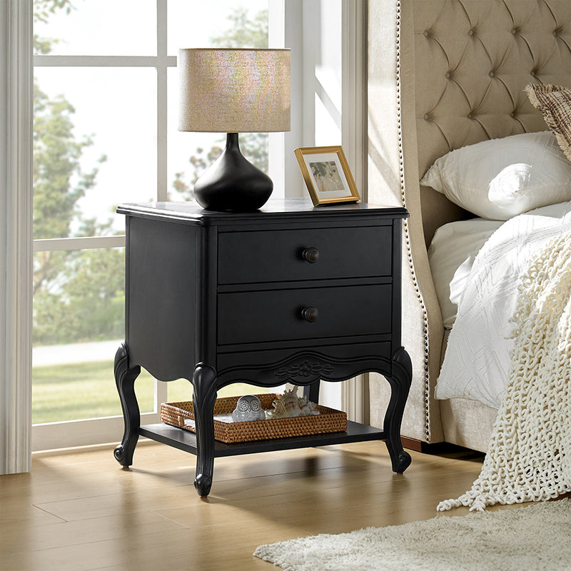 Nina Modern Nightstand with Hidden Drawer - Fully Assembled Bedside Table for Bedroom, Living Room & Office - Traditional Exquisite Design (Optional Types Available)