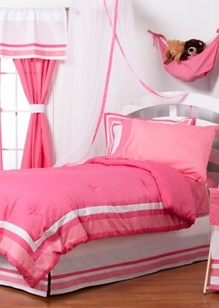 Simplicity Hot Pink 4-Piece Queen Bedding Set - Soft Microfiber Comforter, Sheet, Pillowcases - Perfect for Girls' Bedrooms & Guest Rooms