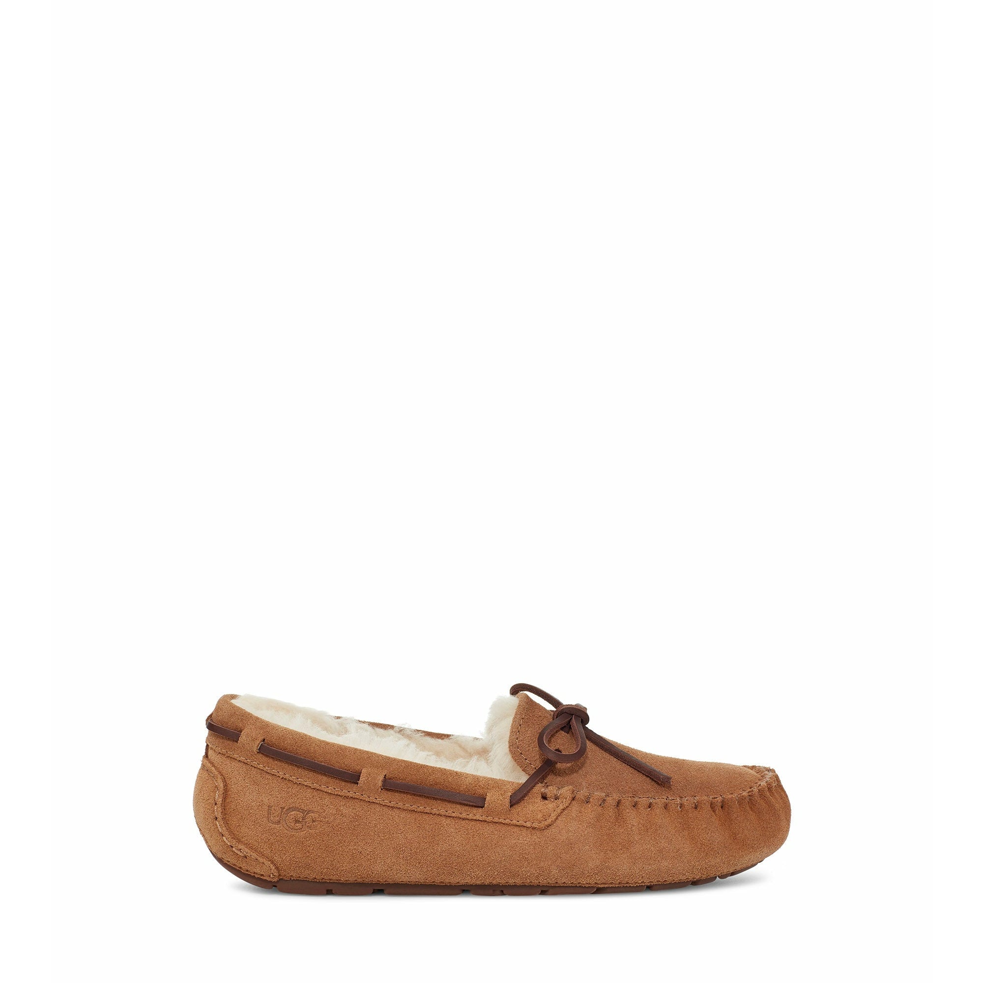 UGG Women's Dakota Slipper 5612 - Cozy Indoor/Outdoor House Shoes with Soft Suede & Shearling Lining in Chestnut Brown | Perfect for Home, Lounge & Casual Wear