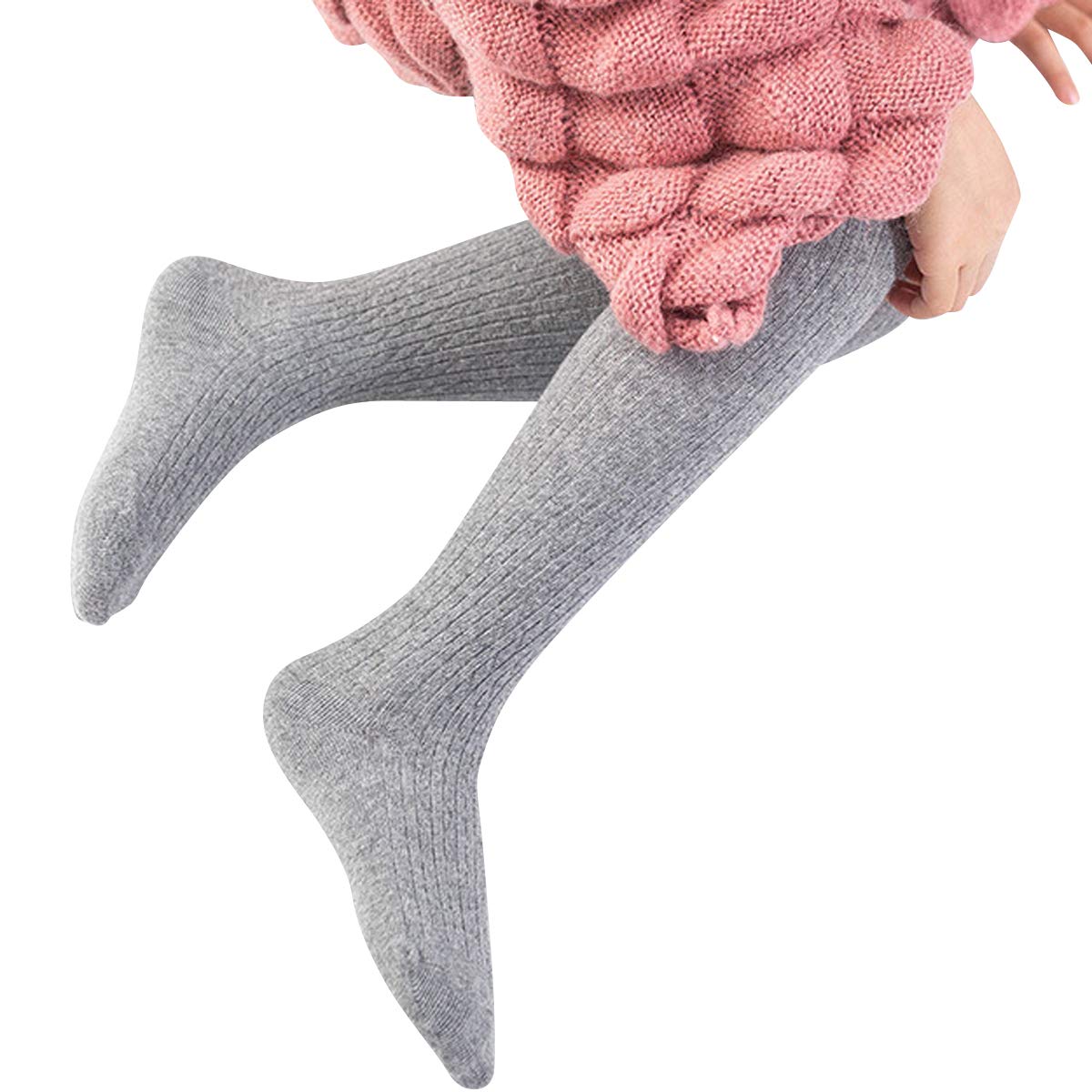 Vanberfia Baby Girls Cable Knit Tights 3-Pack - Soft Warm Leggings Stockings for Infants & Toddlers 2-10T - Perfect for Winter Outfits, Playdates & Holiday Photos