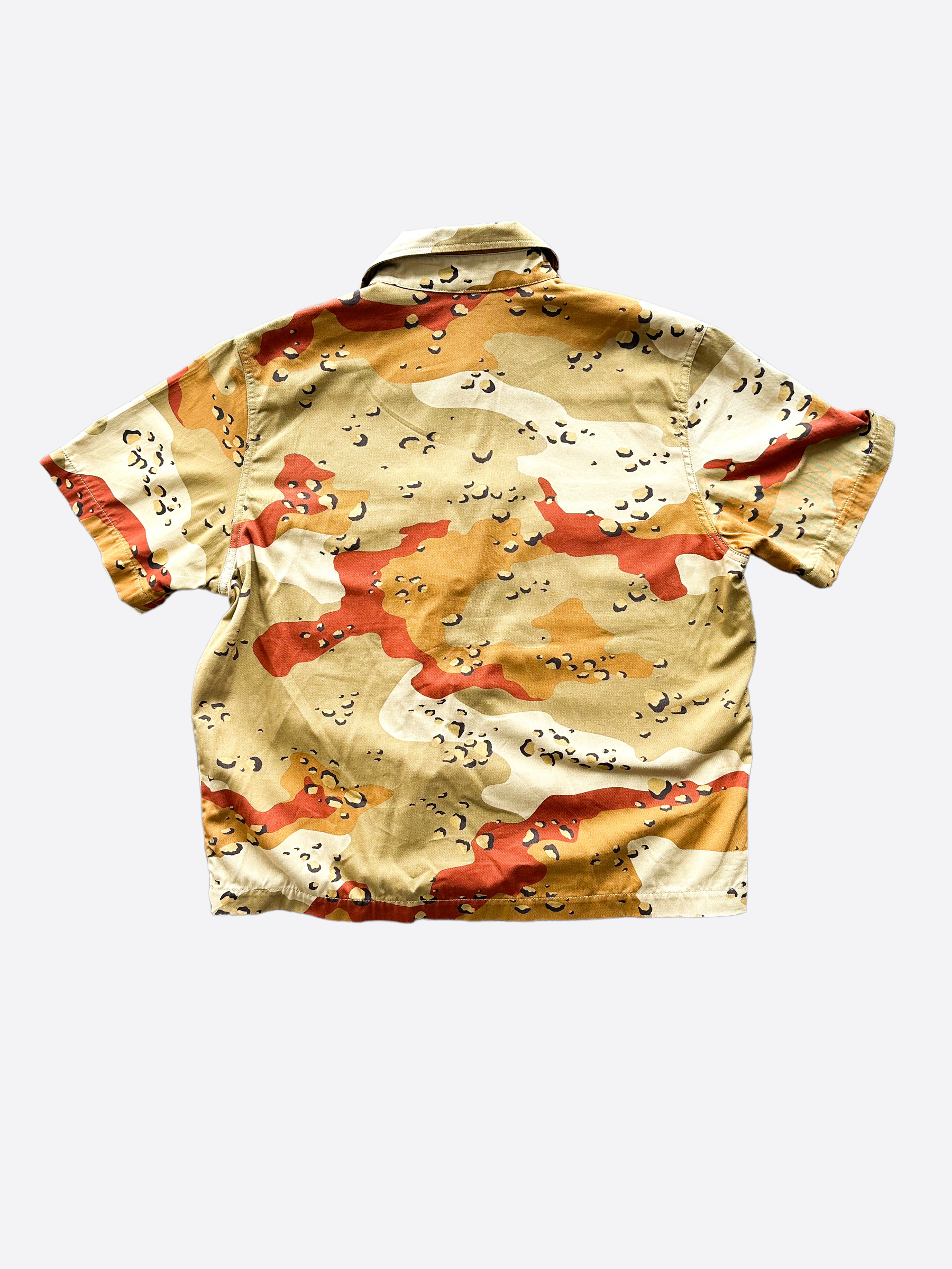 Chrome Hearts Sex Records Desert Camo Short Sleeve Button Up Shirt for Men - Stylish Casual Wear for Street Fashion & Summer Outfits