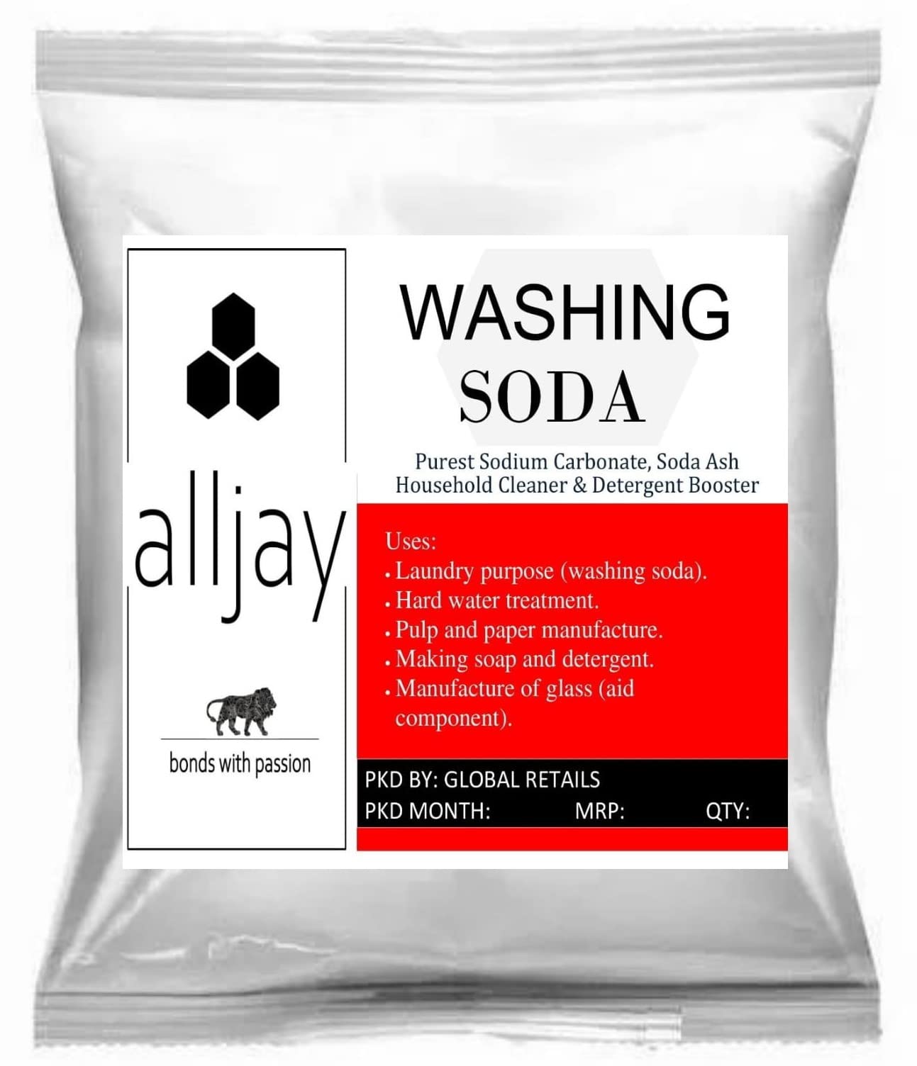 AllJay Laundry Soda Powder - 1KG Eco-Friendly Detergent for Stain Removal & Fabric Care | Perfect for Washing Clothes, Bedding & Household Linens