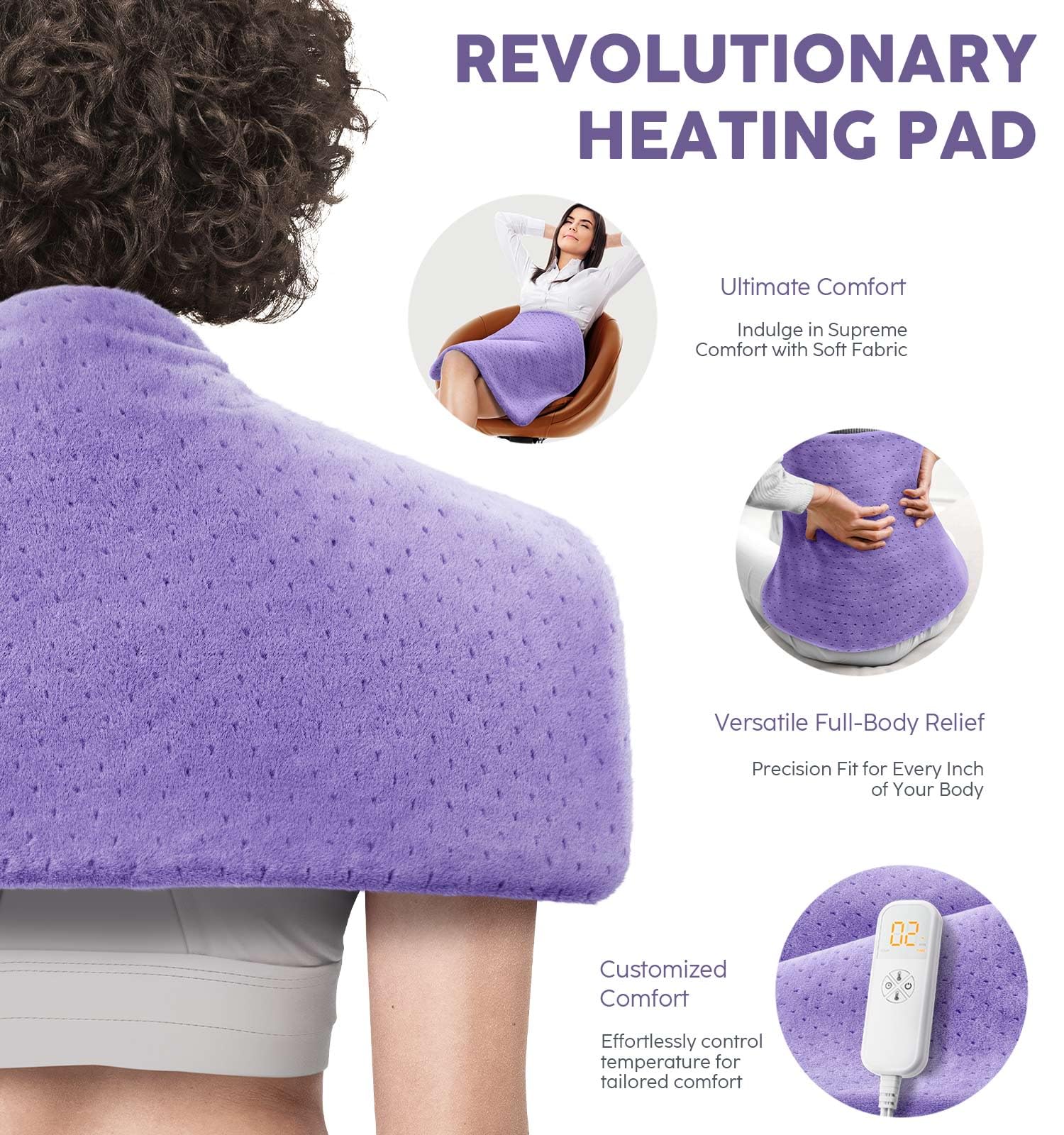 Electric Heating Pad for Back Pain Relief - 24
