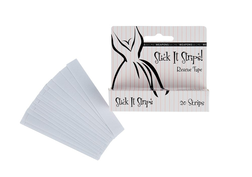 Stick It Strips Fashion Tape (20-Pack) - Double-Sided Adhesive for Clothing, Strapless Dresses & Wardrobe Fixes - Perfect for Formal Events & Everyday Wear