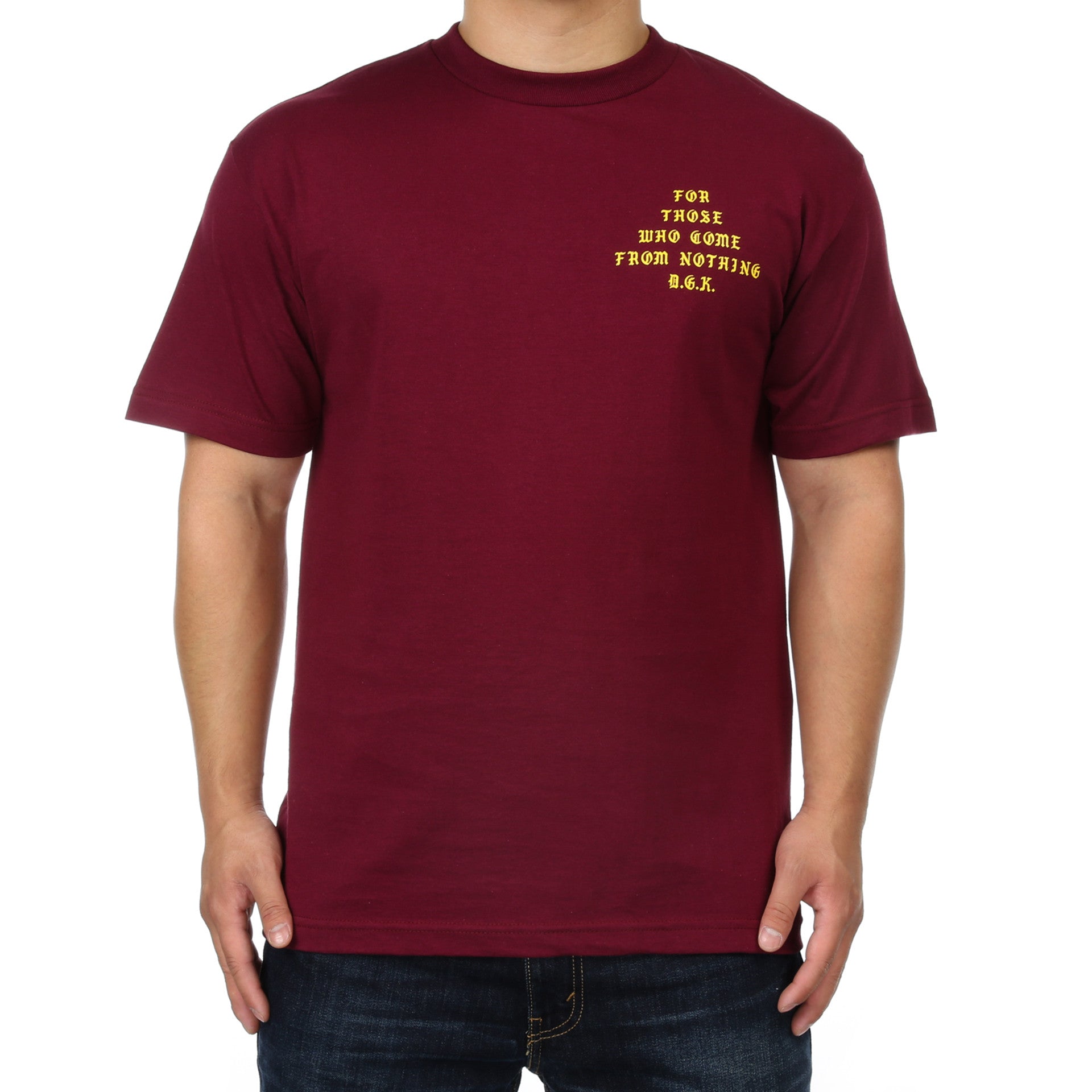DGK Hustle Champs Graphic T-Shirt - Burgundy Red Cotton Streetwear Tee for Men | Urban Fashion, Skate Style & Casual Wear
