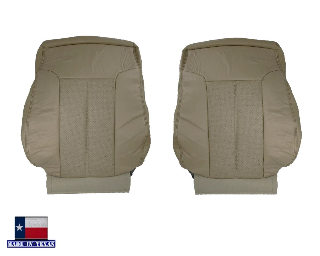 2011-2016 Ford F-250 F-350 F-450 Lariat Seat Cover Replacement - Premium Adobe Tan Leather with Cushion Foam - Compatible with Pickup Trucks - Perfect for Road Trips & Off-Road Adventures