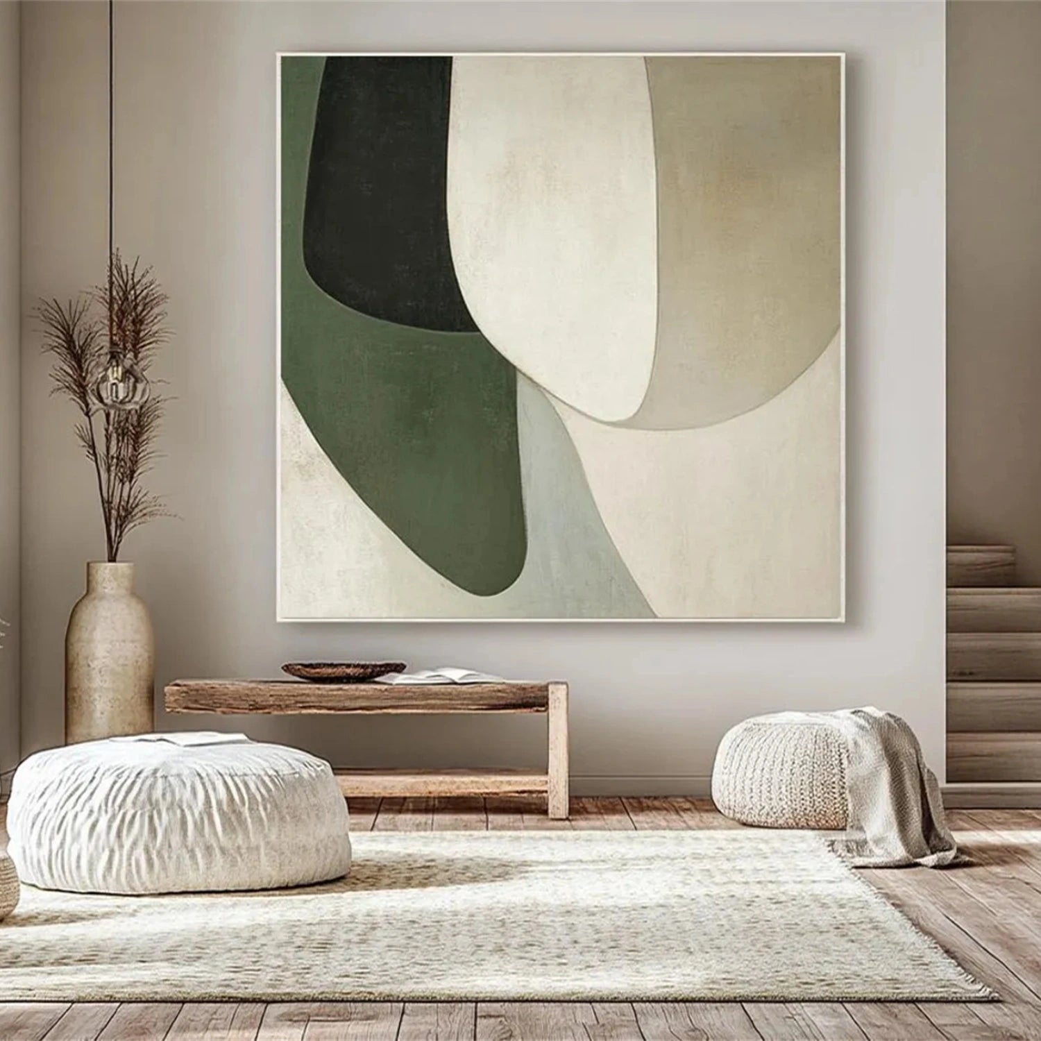 Blue & Green Abstract Wall Art Print #BG092 - Modern Home Decor for Living Room, Bedroom & Office