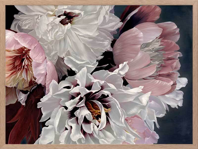 Fleur Framed Art Print - Elegant Floral Wall Decor for Living Room, Bedroom & Office - Perfect Home Decoration Gift