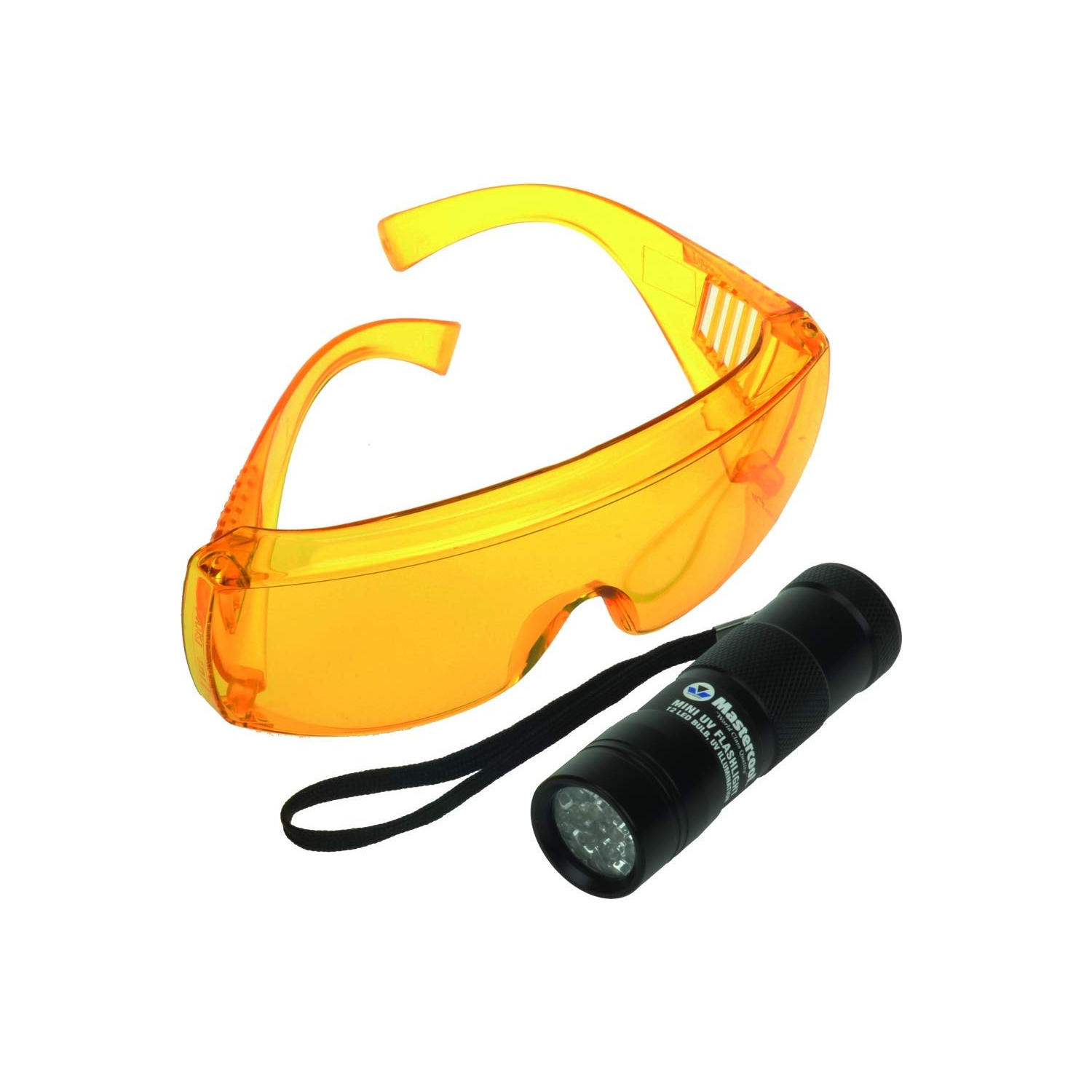 Mastercool 53512 UV 12 LED Mini UV Flashlight - Portable Blacklight for Detecting Stains, Scorpions & Currency Verification - Perfect for Home Inspection, Pet Urine Detection & Nighttime Adventures