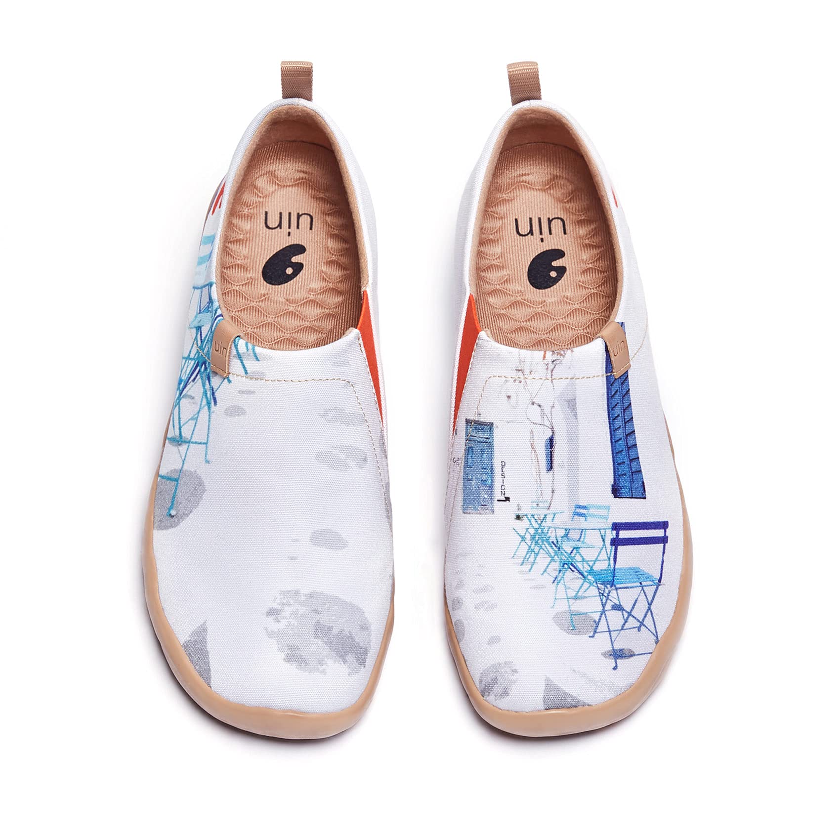 UIN Women's Slip On Sneakers - Comfortable Knit Loafers with Artistic Painting | Soft Walking Shoes for Women | Perfect for Casual Wear, Travel & Everyday Comfort