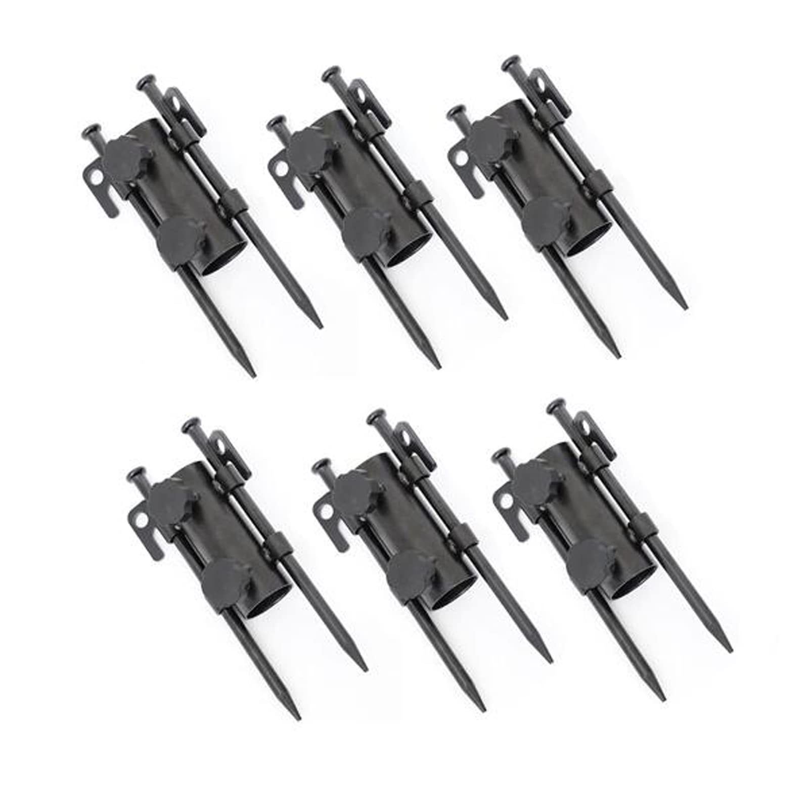 Musltaiy Heavy-Duty Outdoor Iron Reinforced Windproof Awning Poles - Adjustable Fixed Tube Tent Accessories for Camping, Hiking & Backpacking - Perfect for Patio, Garden & RV Use (Black)