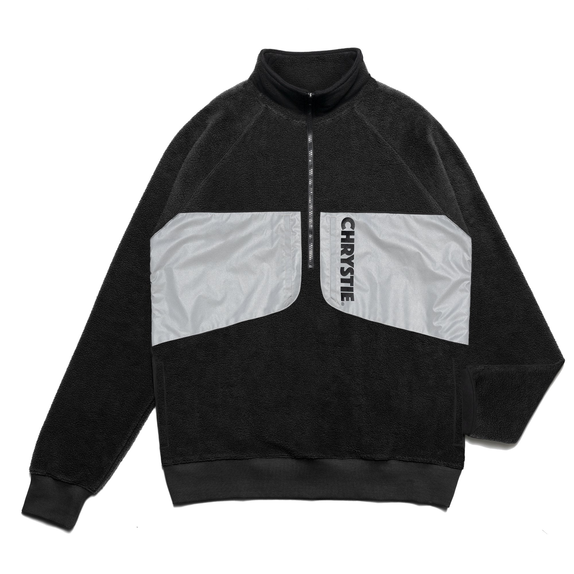 Chrystie NYC Mock Neck Half-Zip Polar Fleece Sweater - Black 3M | Warm Winter Pullover for Women & Men | Perfect for Outdoor Activities, Casual Wear & Layering