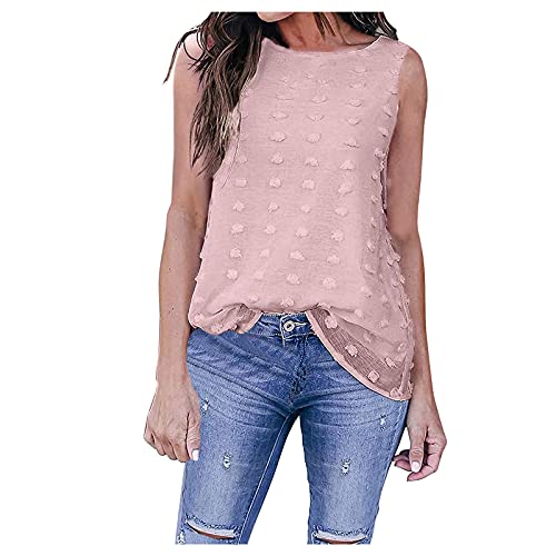 Elegant White Chiffon Women's Blouse with Round Neck & Sleeveless Design - Perfect for Office Wear, Summer Outfits & Casual Occasions
