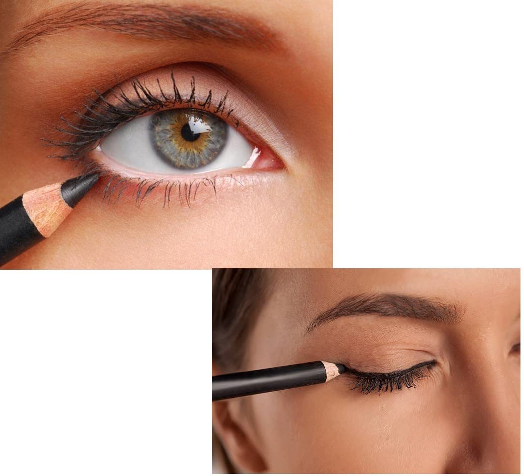 Professional Black Kajal Eyeliner - Long Lasting, Lightweight & Smudge Proof for Day & Night Makeup | Perfect for Dramatic Eyes, Winged Liner & Waterline