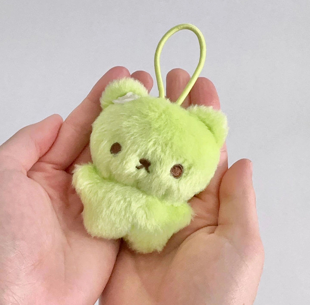 Mochi Bear Magnetic Plush Keychain - Adorable Strawberry, Matcha Green Tea & Vanilla Flavored Soft Stuffed Animal Keyring for Backpacks, Purses & Gifts