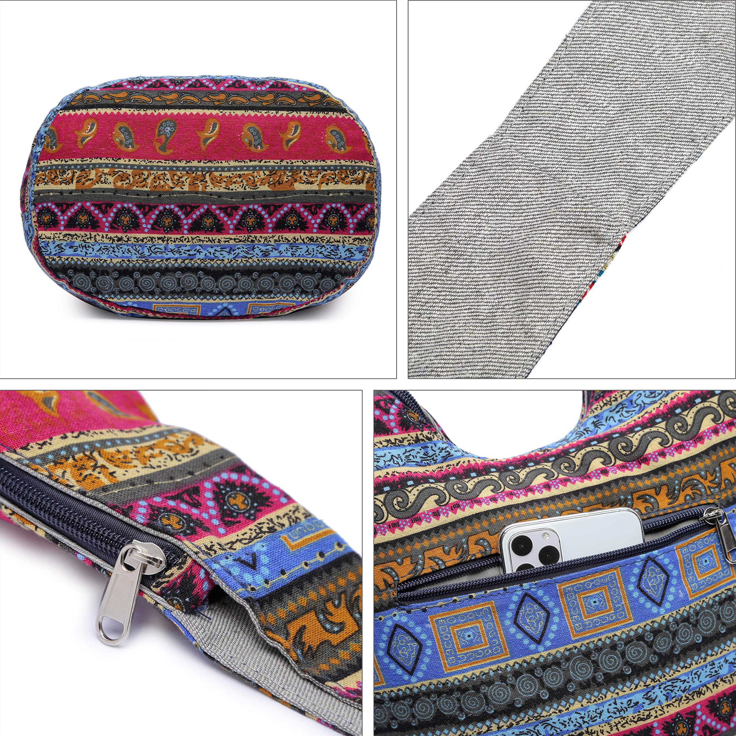Stylish Women's Bohemian Crossbody Bag - Fashionable Canvas Shoulder Handbag with Animal Print for Everyday Use, Travel & Casual Outings