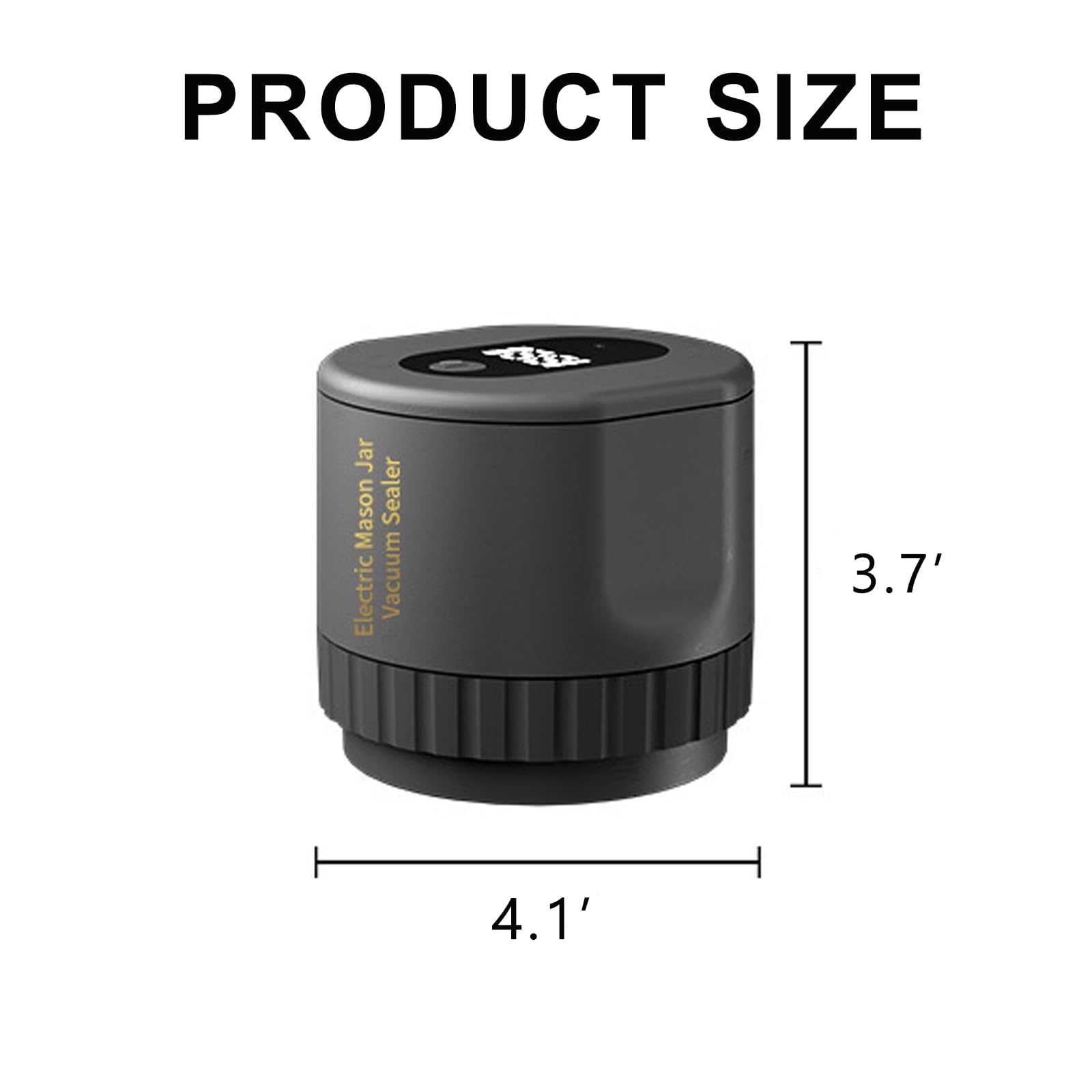 Everjar - 2-in-1 Electric Mason Jar Vacuum Sealer Kit with Automatic Suction Stop | Food Storage Sealer for Wide & Regular Mouth Jars | Preserves Freshness for Meal Prep, Canning & Leftovers (Black)