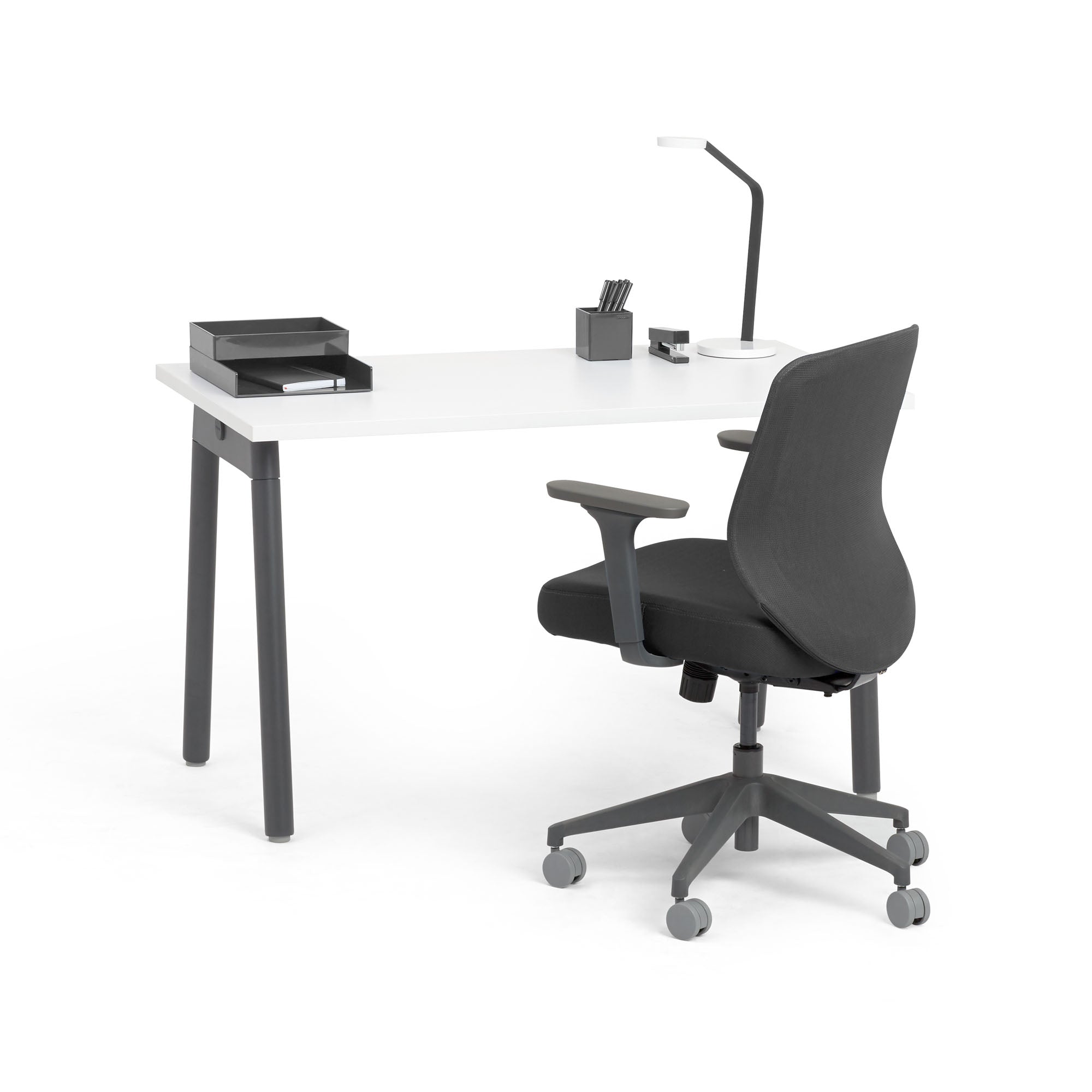 Series A Single Desk - Modern Minimalist Writing Desk for Home Office, Study & Workspace - Perfect for Remote Work, Online Classes & Small Spaces