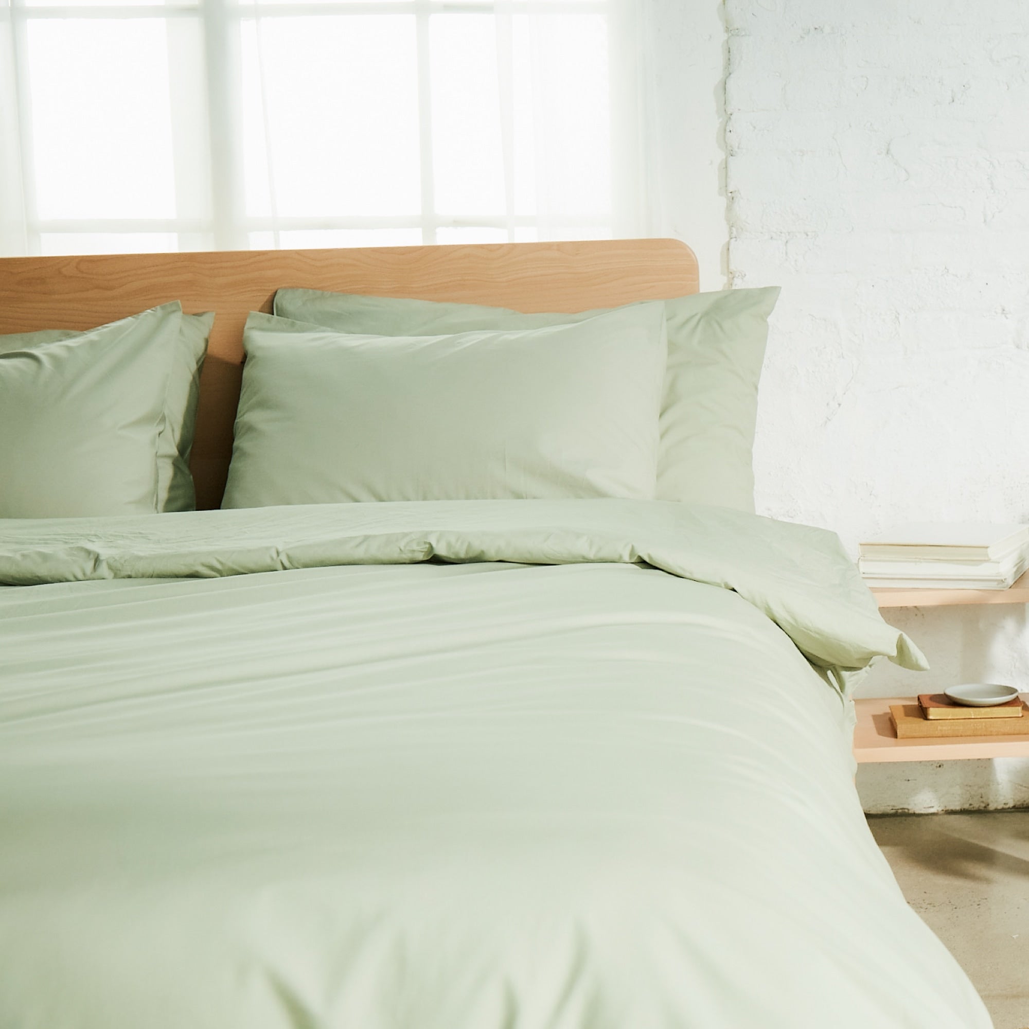 Premium 270 Thread Count Organic Cotton Percale Shams - Soft & Breathable Pillowcases for Bedroom, Hotel, or Guest Room