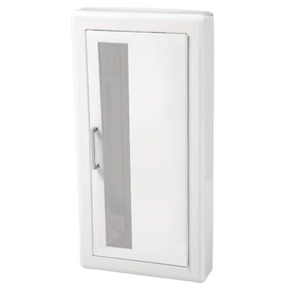 JL Industries 1818V10FX2 Ambassador Fire Extinguisher Cabinet - Vertical Duo Panel with Pull Handle, Fire Rated for Commercial & Industrial Safety Use in Offices, Warehouses, and Public Buildings