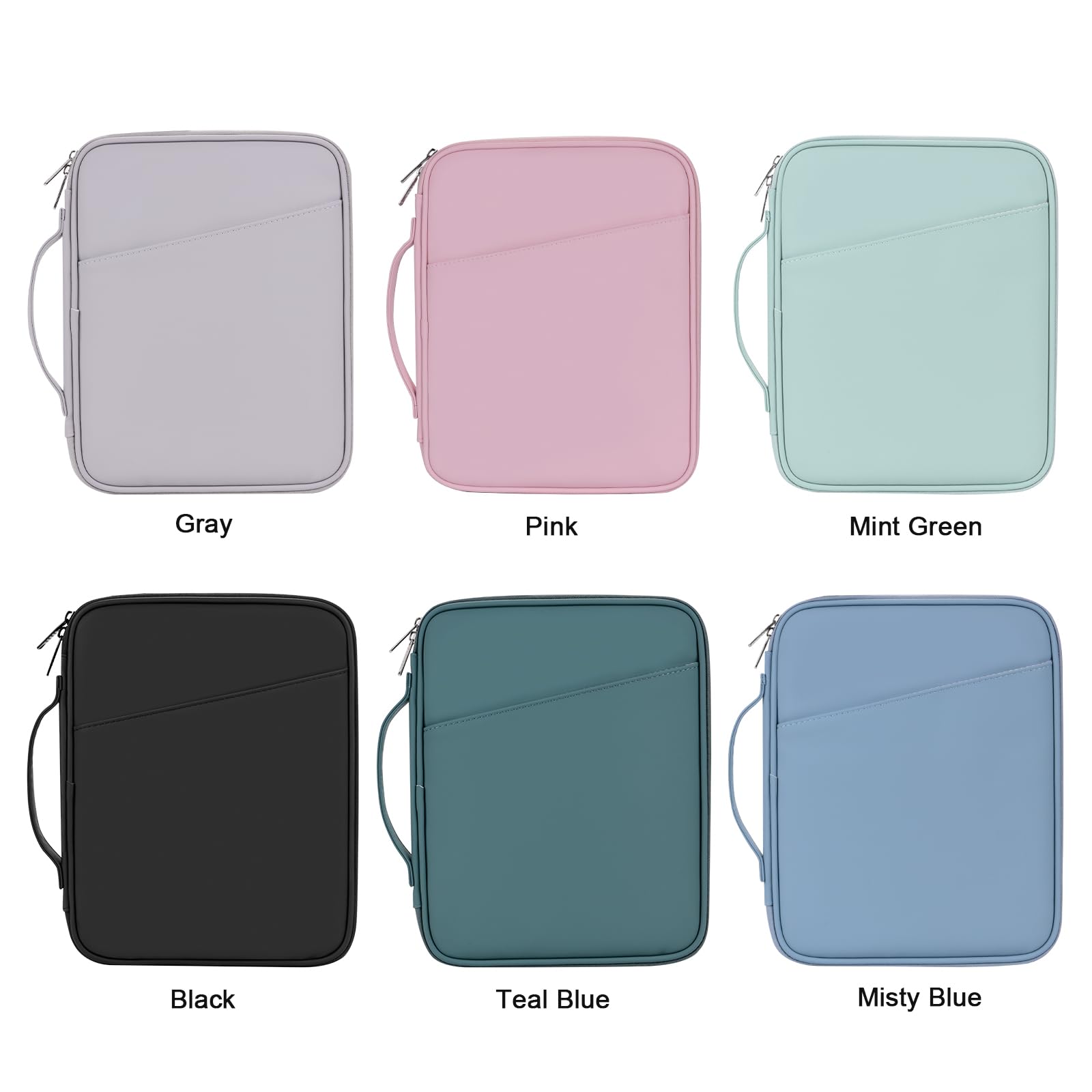 9-11 Inch Tablet Carrying Case - Shockproof Padded Sleeve Bag for iPad Pro 11 (M4), iPad 10.9 (10th Gen), iPad Air 11 (M2), Galaxy Tab S9/S8 - Perfect for Travel, Office & School (PU-Black)