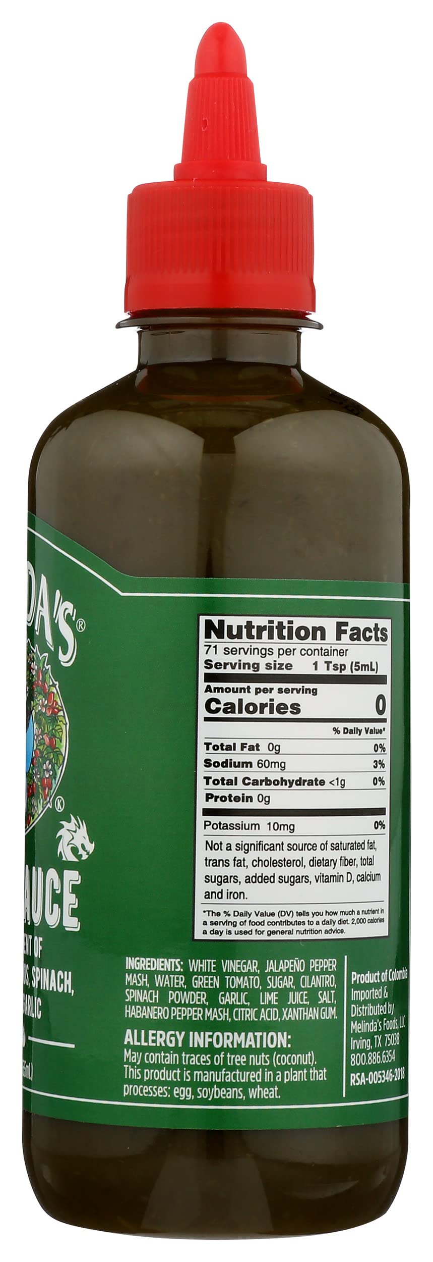 Melinda's Asian Green Hot Sauce - Vegan, Gluten-Free, 12oz (Pack of 6) - Perfect for Stir-Fries, Noodles & Asian Cuisine