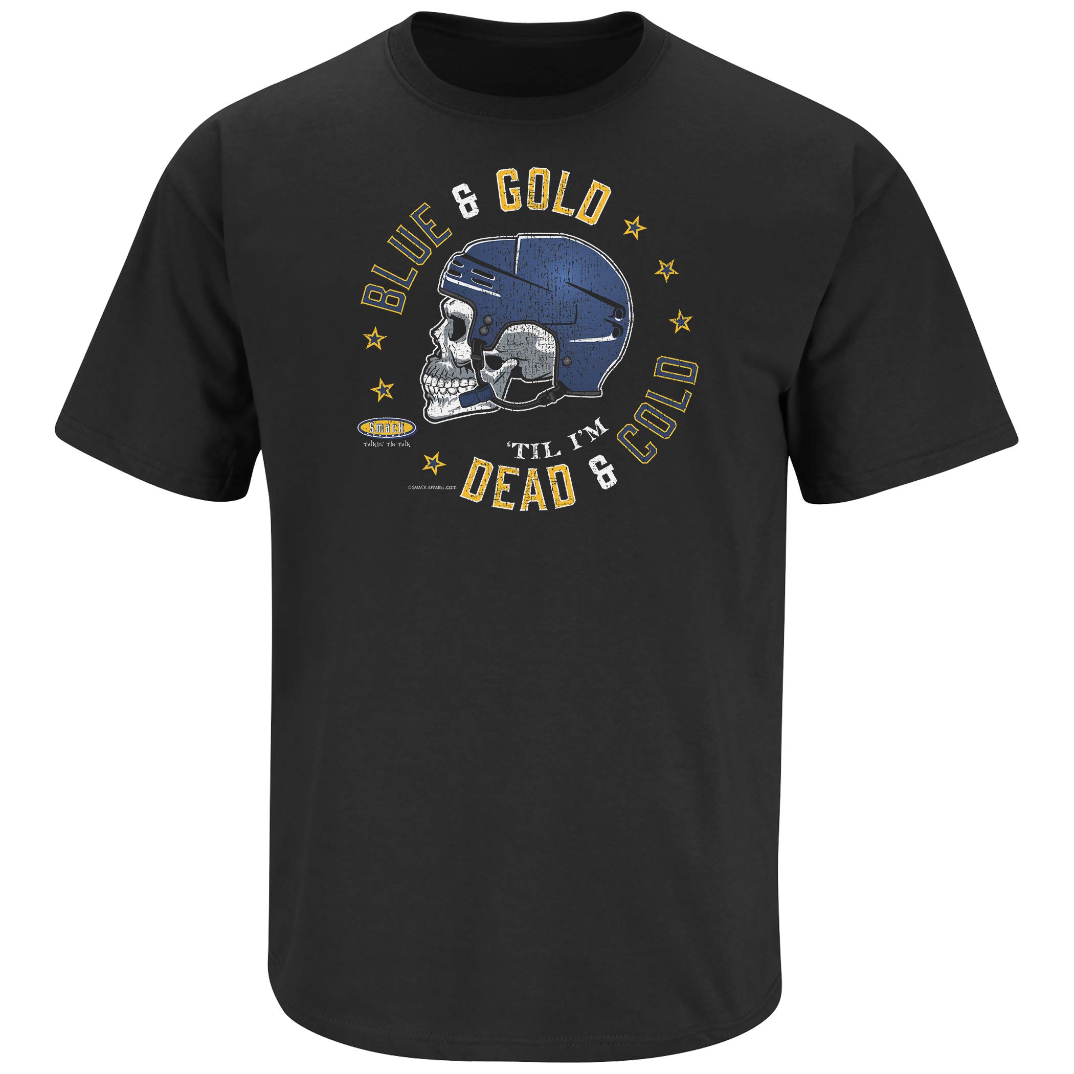 St. Louis Blues Hockey Fan T-Shirt - Blue & Gold 'Til I'm Dead & Cold - NHL Apparel for Men & Women (S-5XL) - Perfect for Game Day, Tailgating & Showing Team Spirit