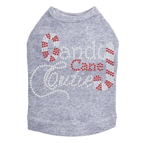 Cute Candy Cane Dog Tank Top - Holiday Pet Apparel in Multiple Colors - Perfect for Christmas Photos & Festive Outfits