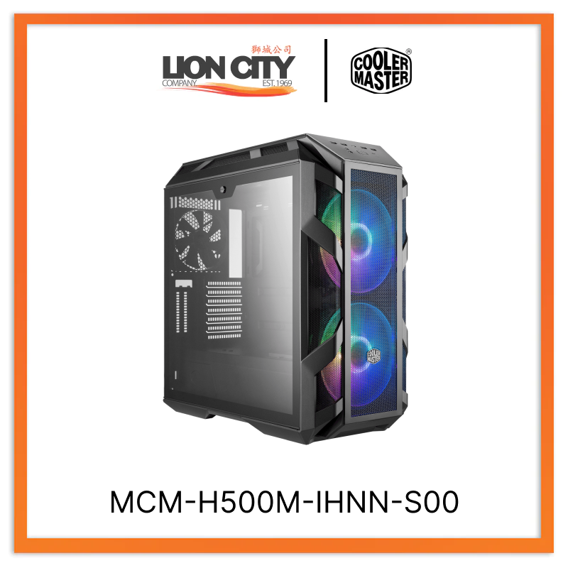 Cooler Master MCM H500M IHNN S00 CM MASTERCASE H500M RGB Mid-Tower PC Case with 4mm Tempered Glass Panels - Perfect for Gaming Rigs & High-Performance Builds