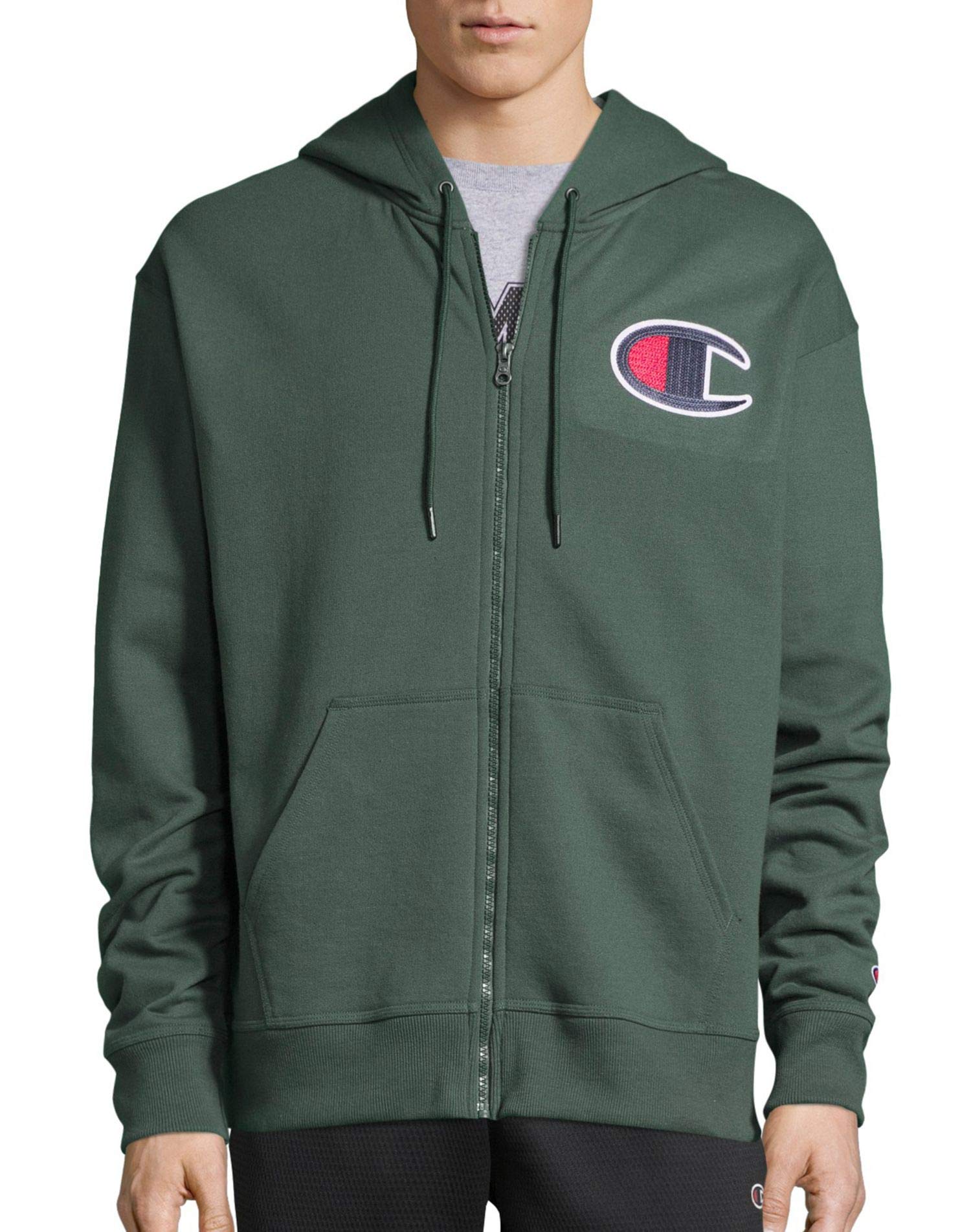 Champion Men's Powerblend Fleece Full Zip Hoodie - Soft & Warm Pullover Jacket for Casual Wear, Gym & Outdoor Activities | Sizes S-XXL