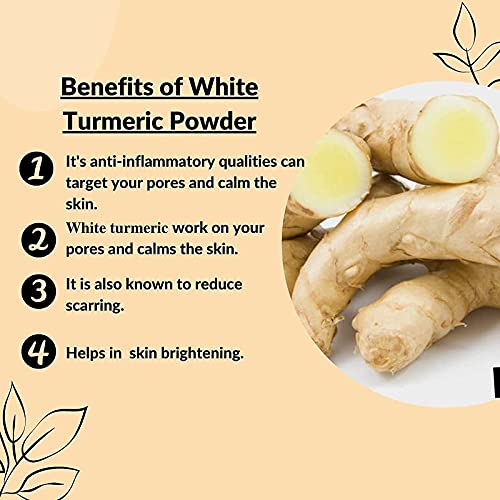 Organic White Turmeric Root Powder (Curcuma Zedoaria) - 150g | Kachri Powder, Zedoary Root, Spiked Ginger Lily | Gluten-Free, Vegan, Non-GMO | Perfect for Cooking, Herbal Tea & Ayurvedic Remedies