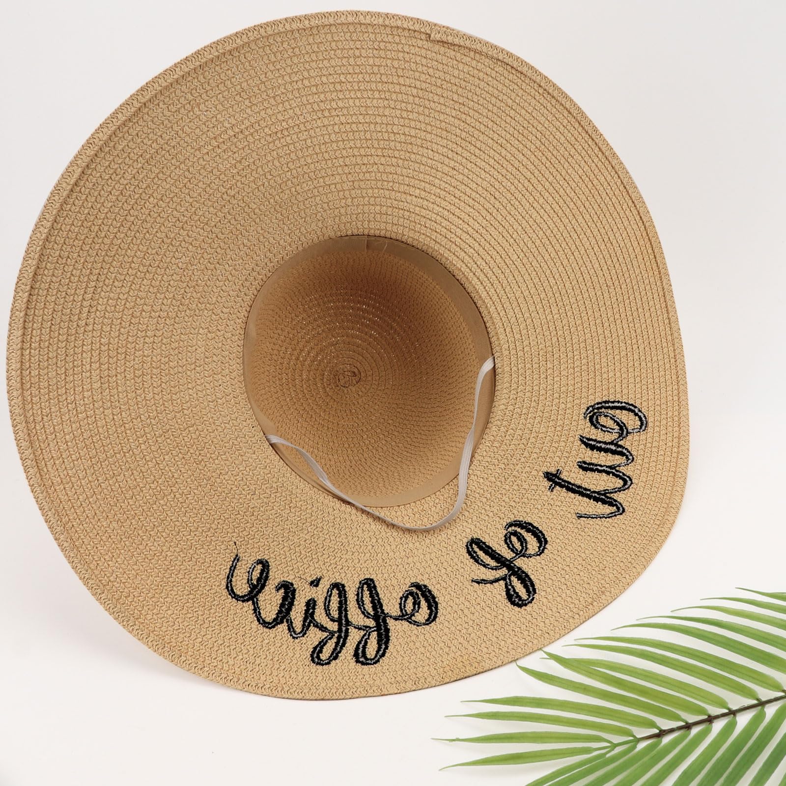 DRESHOW Women's Wide Brim Straw Sun Hat - UPF 50+ UV Protection, Foldable & Packable Summer Beach Hat for Outdoor Activities, Travel, and Vacation